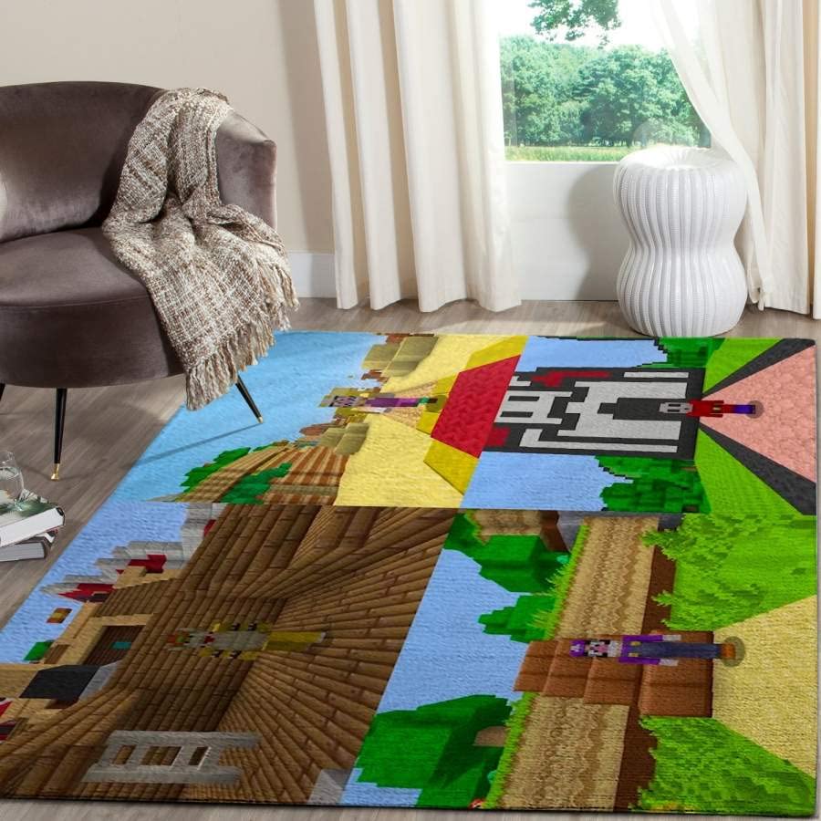 Non-Slip 5x8 ft Gamer Rug - Soft Video Game Themed Carpet for Boys Bedroom, Living Room & Gaming Setup | Durable Home Decor for Playroom, Kitchen & Esports Enthusiasts | PH029 Gaming Floor Mat