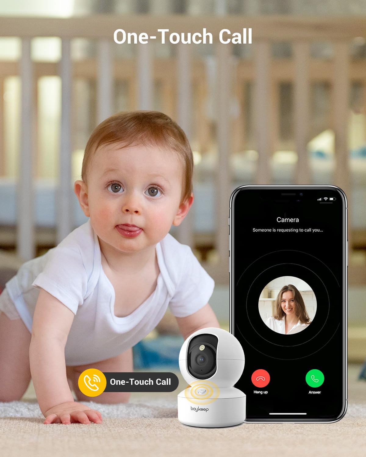 BoyKeep 2K Pet Camera - Indoor Security Camera with 360° Pan & Tilt, 2-Way Audio & Night Vision | 5G/2.4GHz WiFi Baby/Dog Monitor with Phone App | New Version with 12-Second Free Cloud Storage | Perfect for Home Security, Pet Monitoring & Baby Care