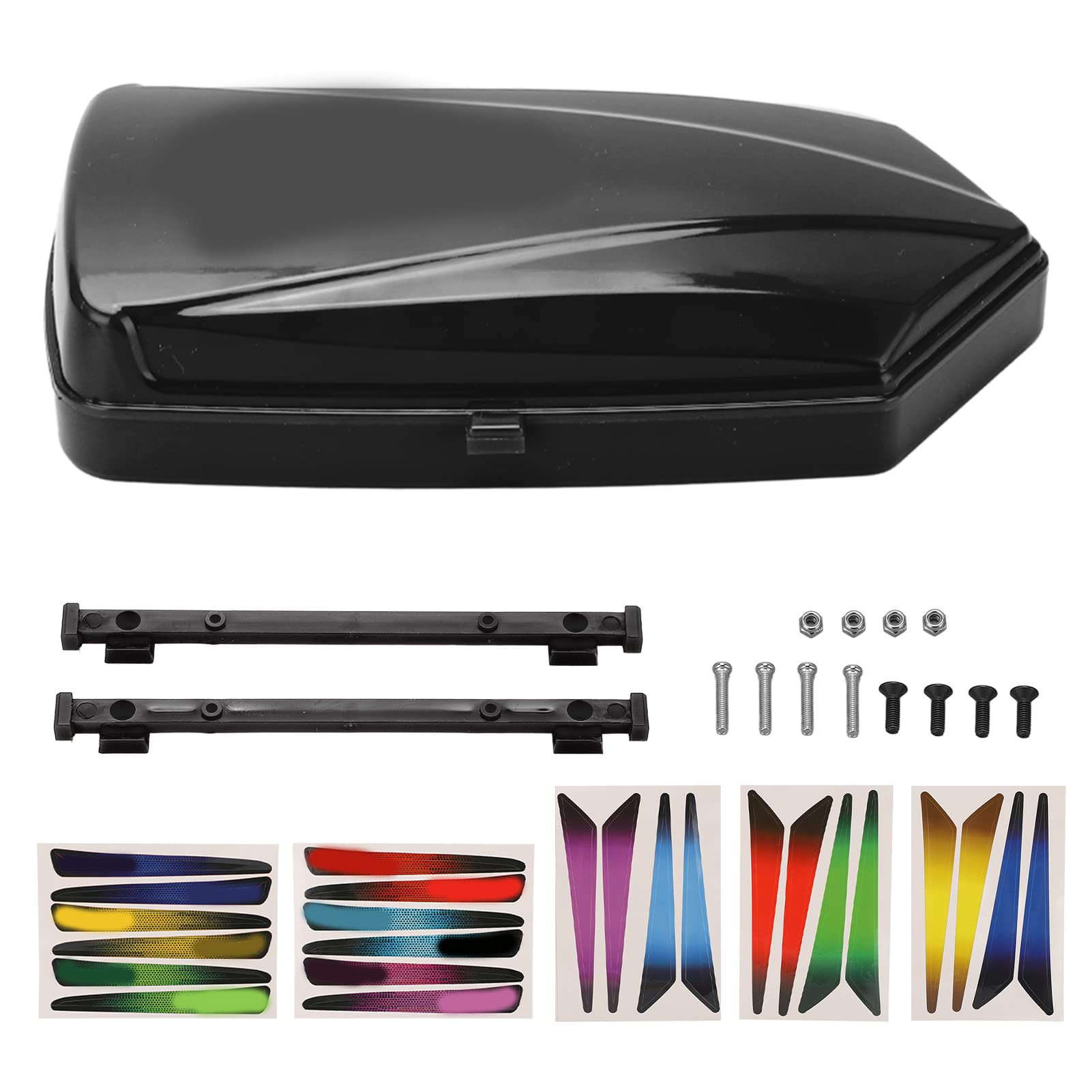 Shanrya 1/10 Scale RC Car Roof Trunk Storage Box - ABS Upgrade Accessory for Remote Control Cars (Black) | Perfect for Outdoor Adventures & RC Car Customization