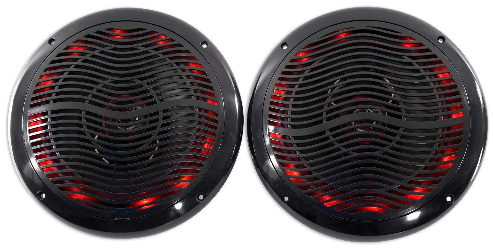 Rockville RMC80LB 8 Inch 800W Marine Boat Speakers with Multi-Color LED Lights & Remote Control - Waterproof Outdoor Audio for Boats, ATVs, UTVs, and Pool Parties