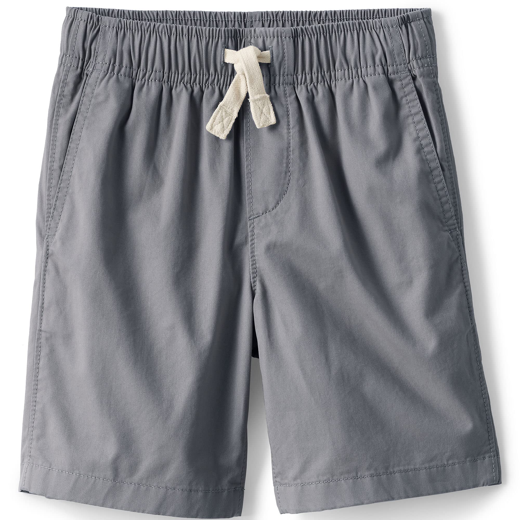 Lands' End Kids Chambray Shorts - Elastic Waist for Play & Comfort
