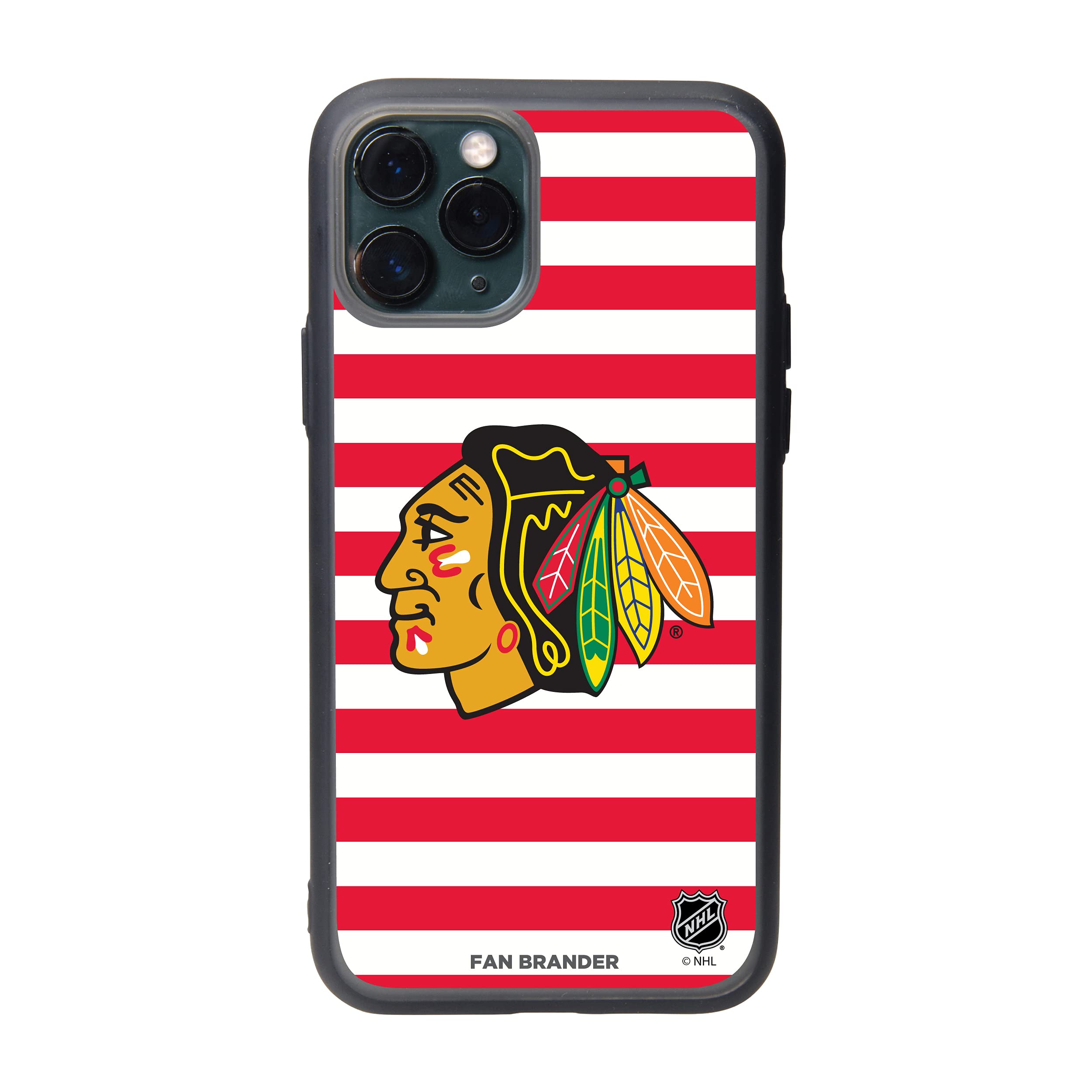 NHL Team Logo Phone Case with Stripes Design - Durable Protective Cover for iPhone & Samsung - Perfect for Sports Fans & Game Day