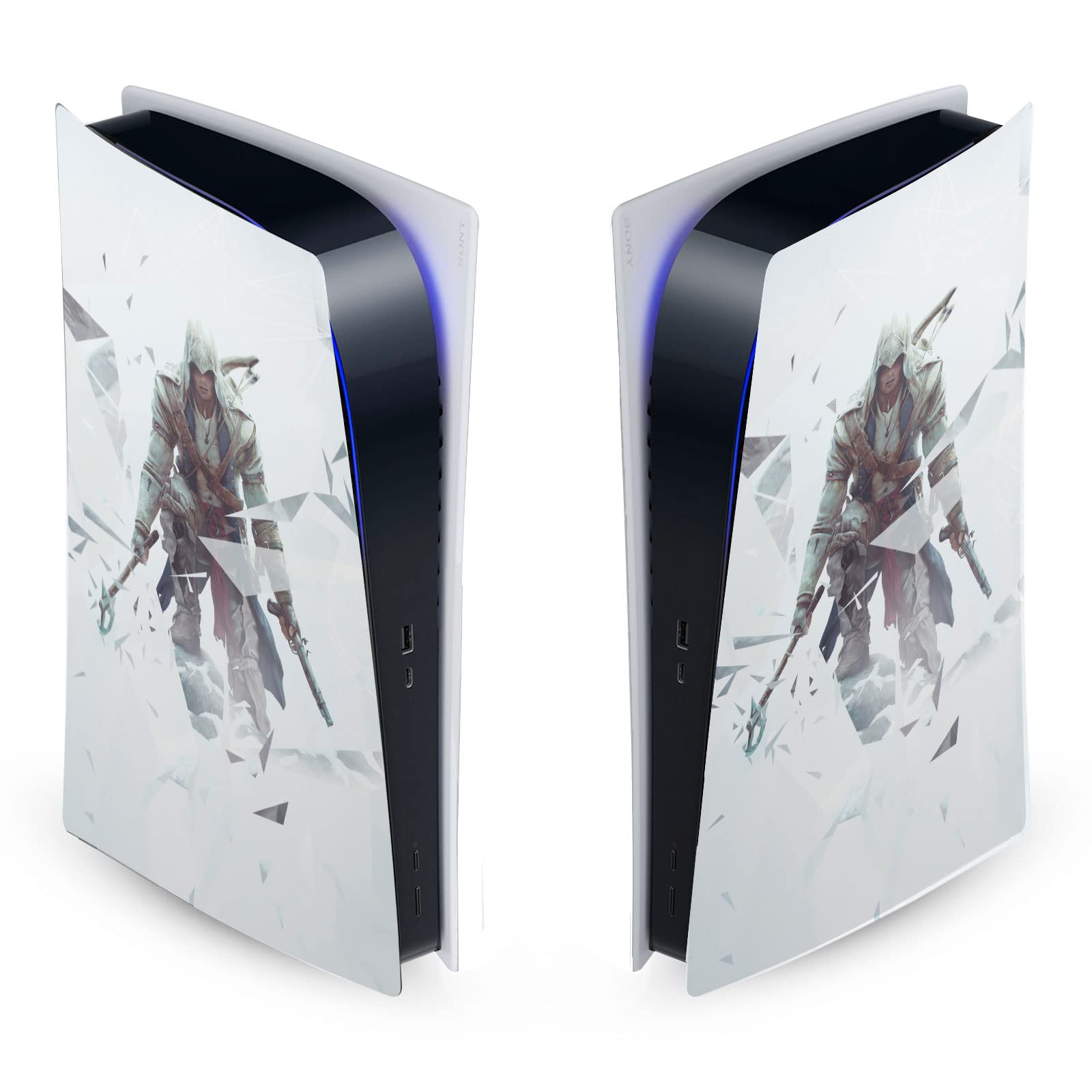Officially Licensed Assassin's Creed Connor III Vinyl Skin Decal for Sony PS5 Digital Edition - Protective Gaming Cover with Premium Graphics - Perfect for Gamers & Collectors