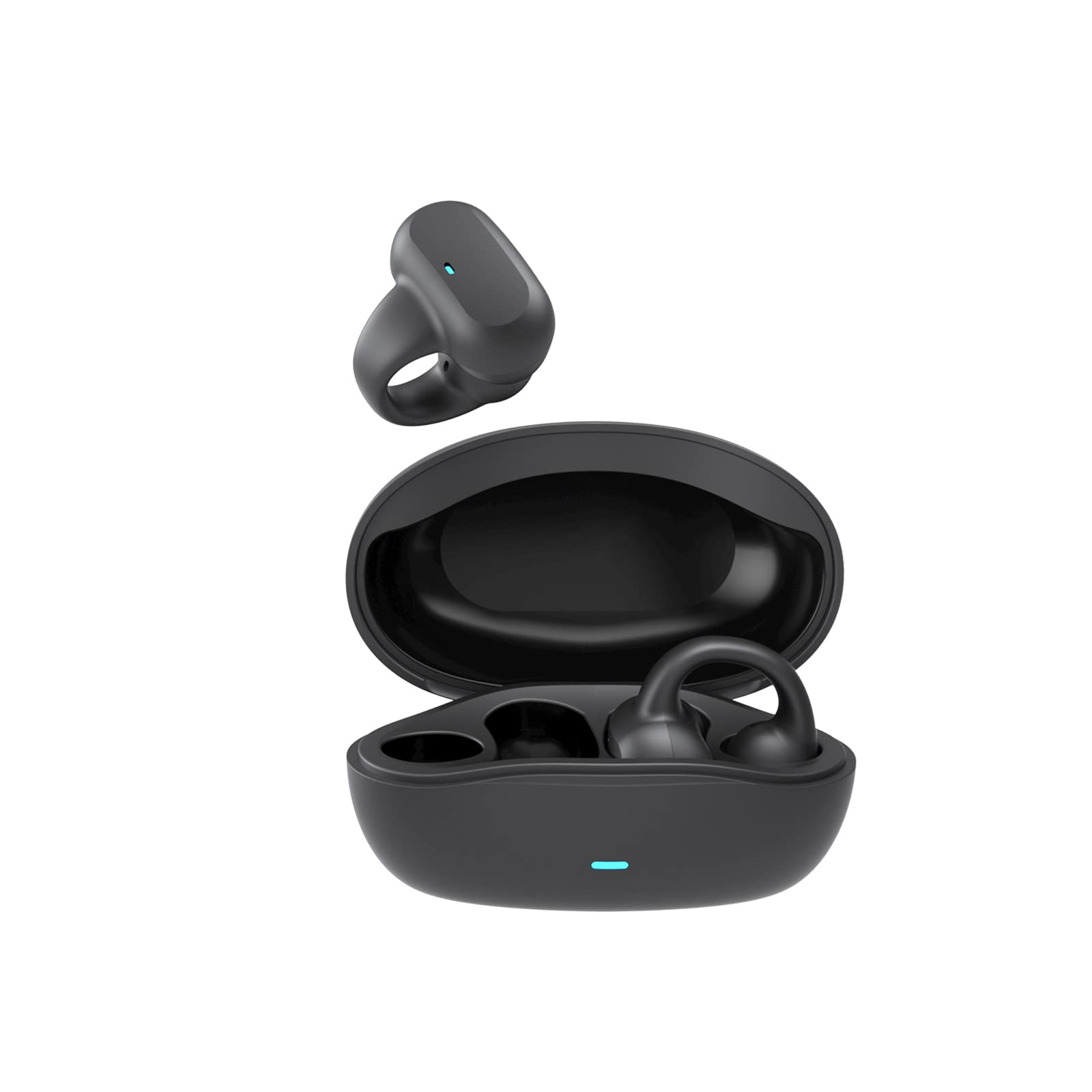 Wireless Bluetooth 5.3 Earbuds with 48H Playtime & Charging Case, Open Ear Headphones with Mic & Noise Cancelling, 360° Air Conduction Stereo for iPhone Android - Perfect for Running, Gym, Workouts & Commuting