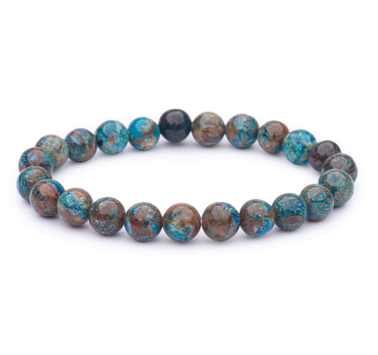Chrysocolla Gemstone Stretch Bracelet for Communication & Healing - Spiritual Jewelry for Meditation, Stress Relief & Positive Energy