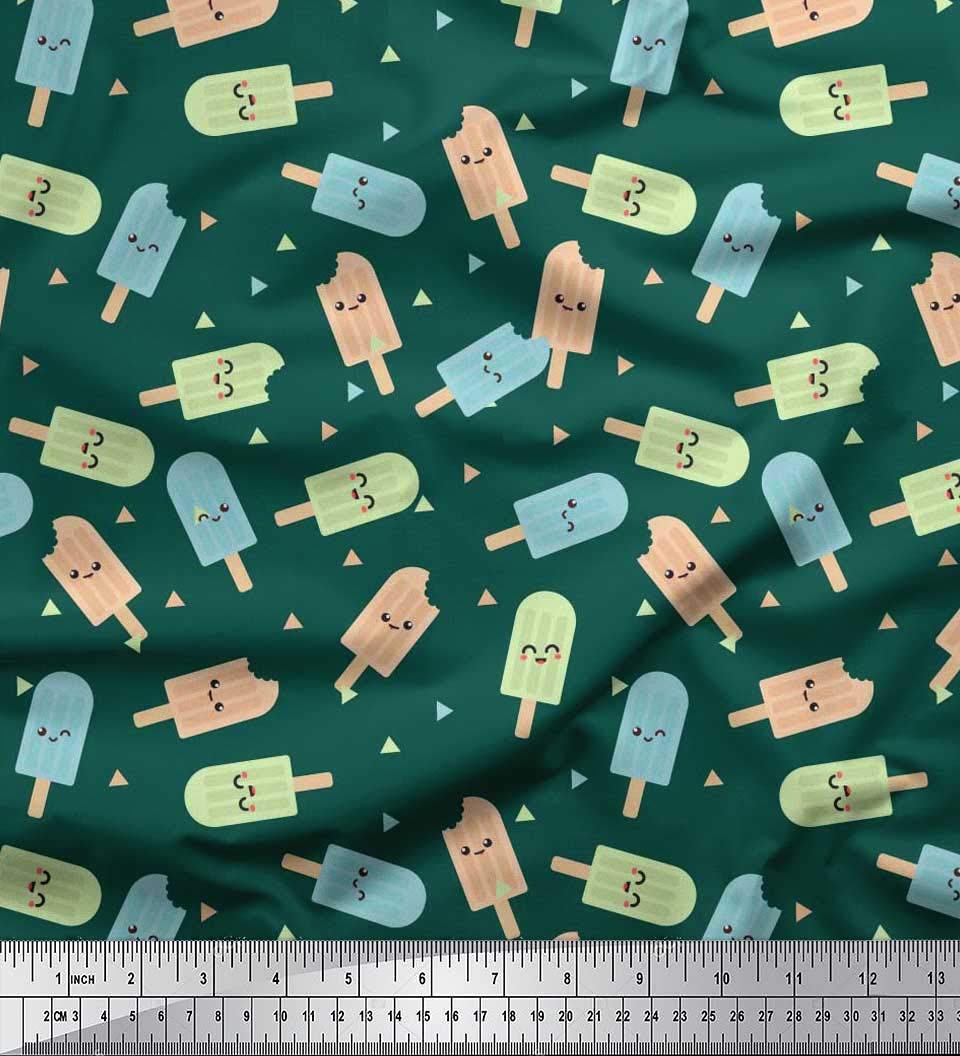 Soimoi 42 Inch Wide Polyester Crepe Fabric - Peanut Butter Food Print Textile by The Yard | Perfect for DIY Crafts, Quilting, and Fashion Sewing Projects