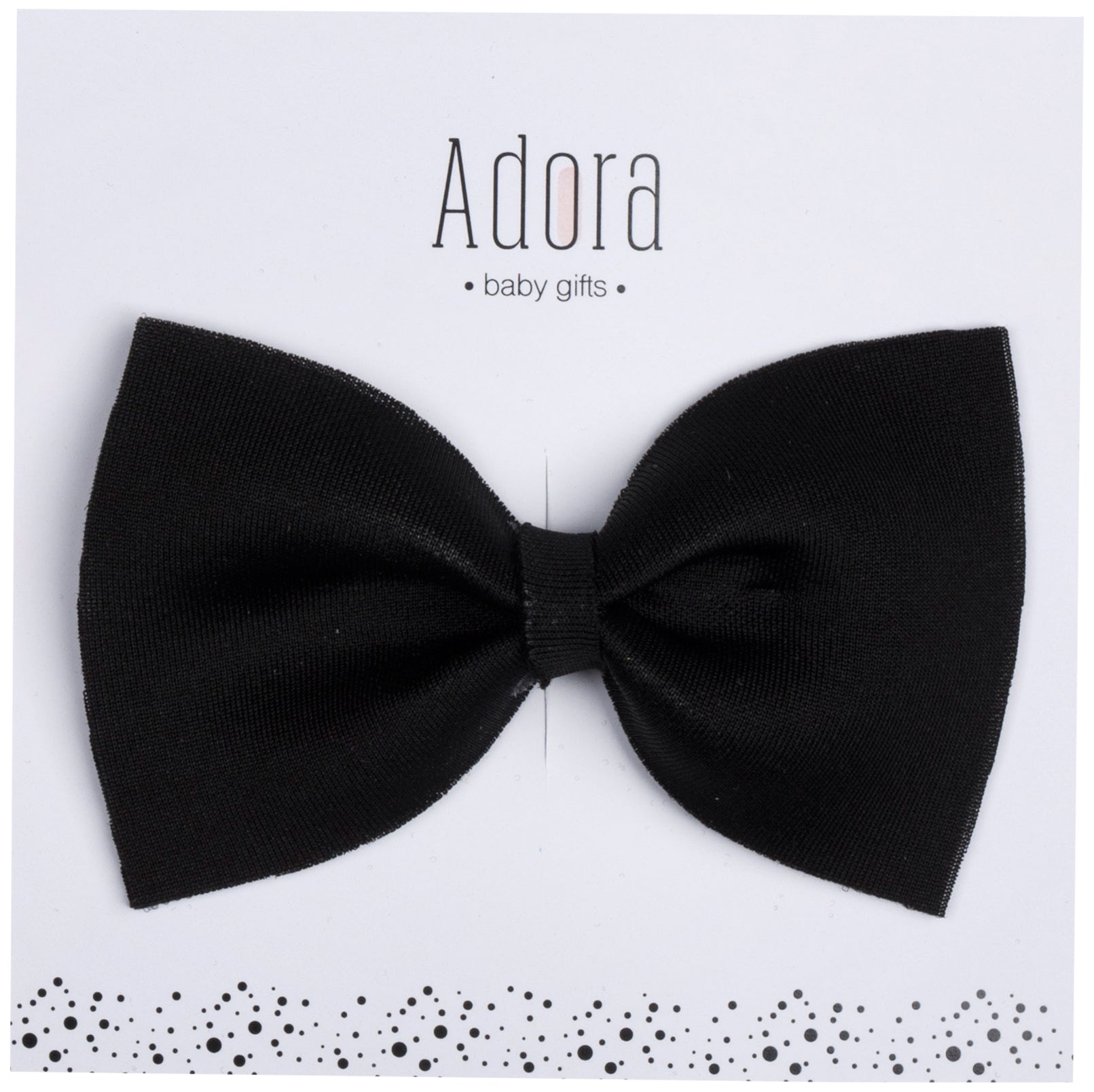 Adora Baby Scuba Bow Hair Clip - Black | Cute Hair Accessories for Girls | Perfect for Parties, School & Everyday Wear