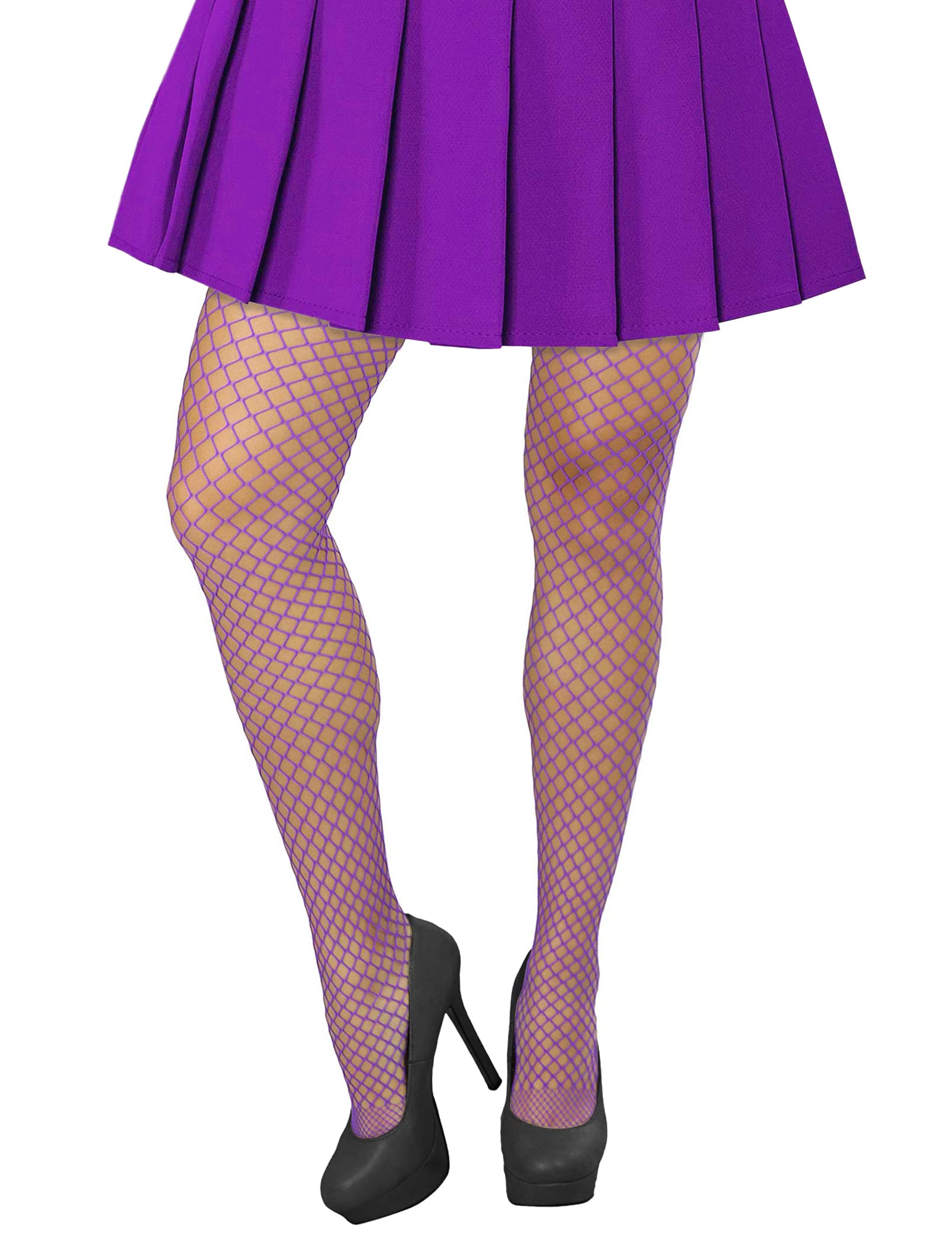 Lastclream High Waisted Fishnet Tights for Women - Sexy Sheer Pantyhose, Plus Size Stockings for Party, Cosplay & Night Out