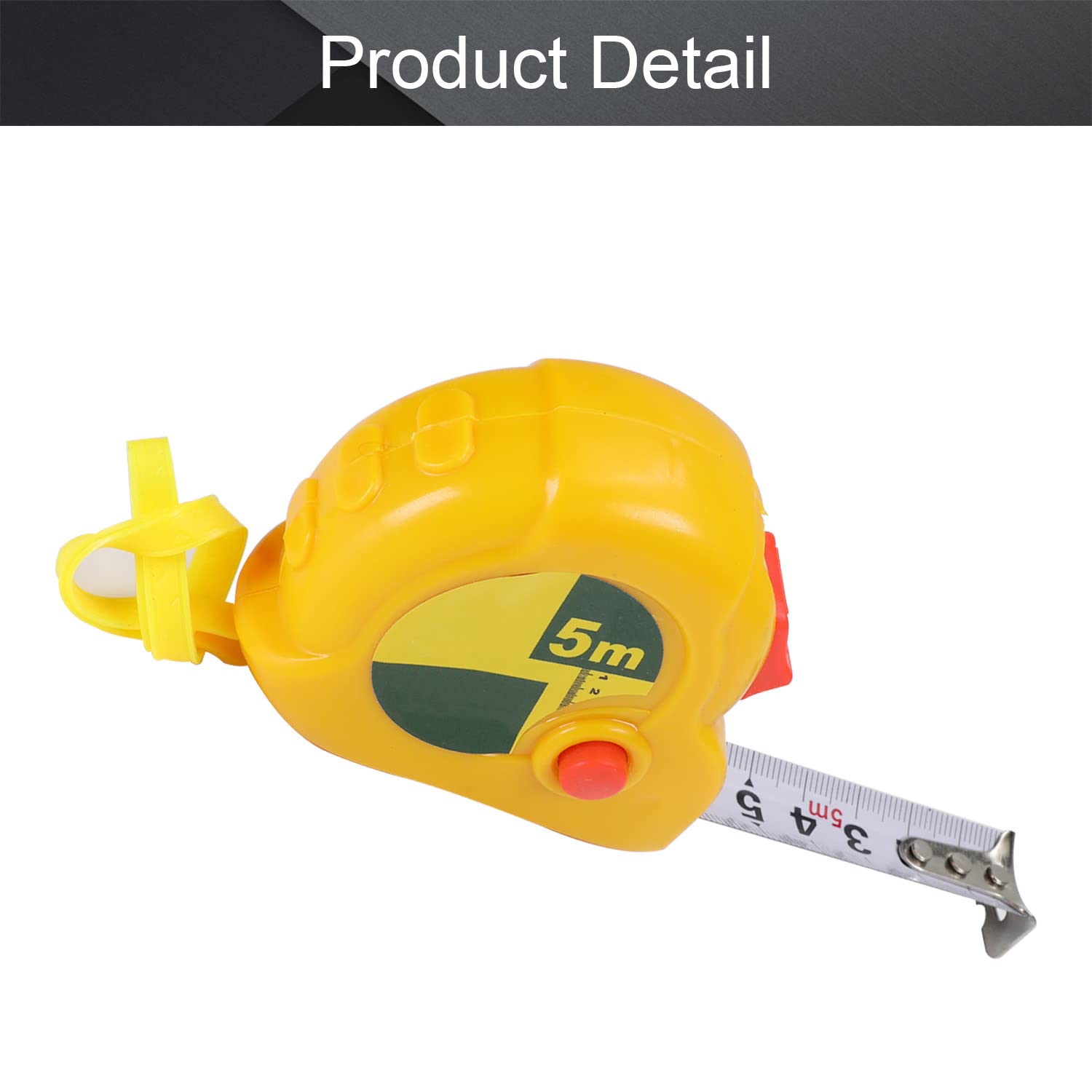 Utoolmart 16.4ft Retractable Steel Tape Measure - Professional Metric Scale Measuring Tool with Durable Plastic Case (5m/16.4ft) - Perfect for Construction, DIY Projects, Carpentry & Home Improvement