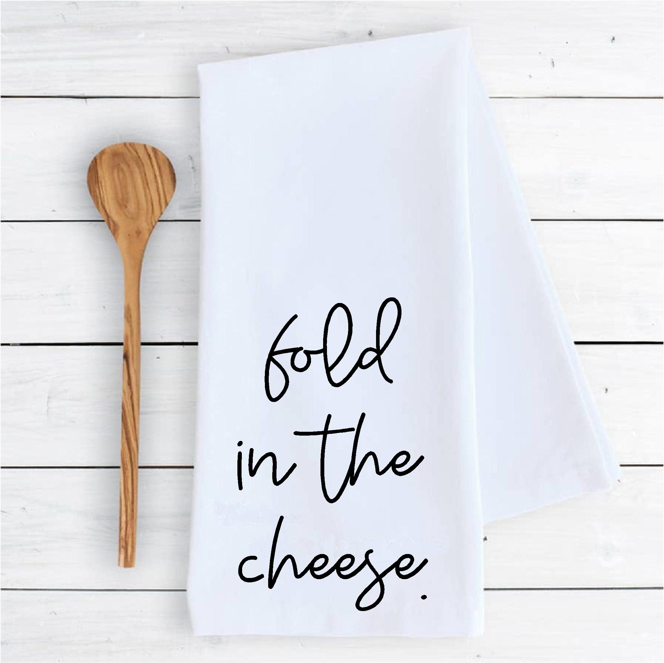 Funny Cute Cheese-Themed Dish Towel - 100% Cotton Kitchen Decor & Drying Cloth for Cooking, Baking & Home Decor