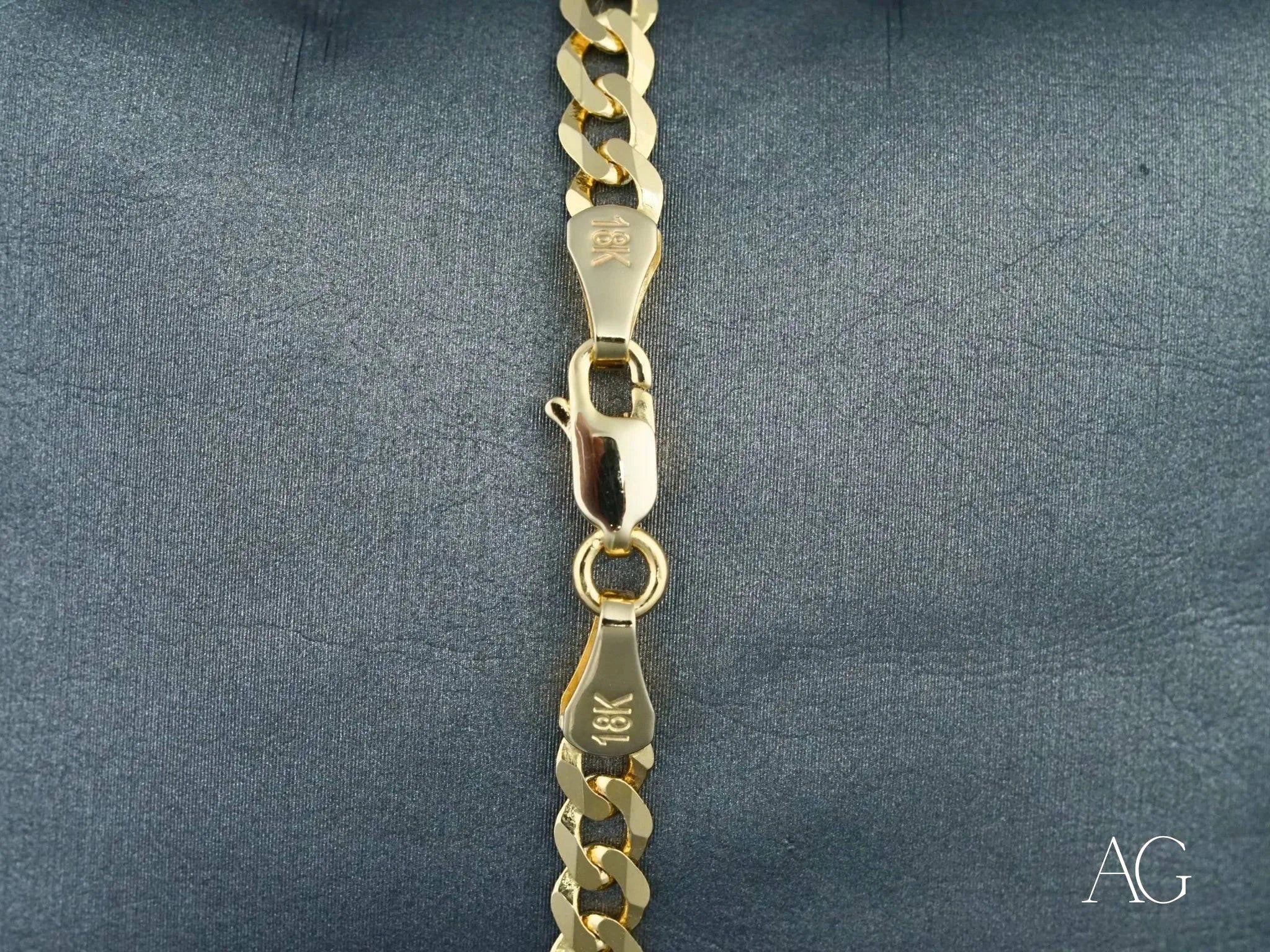 18K Solid Gold Cuban Link Bracelet for Men & Women - Timeless Elegance & Luxury Jewelry - Perfect for Gifts, Weddings, and Special Occasions
