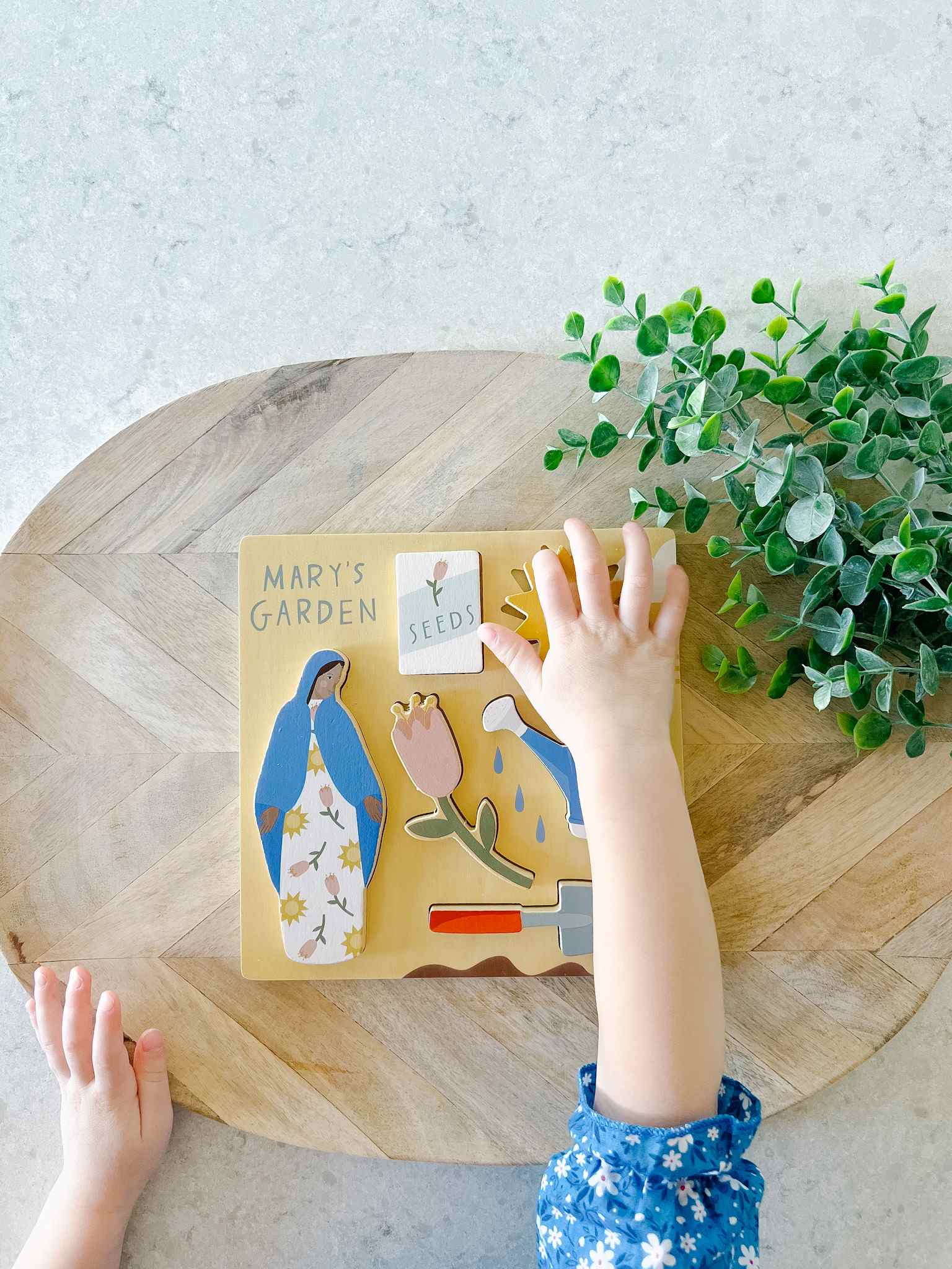 Mary's Garden Wooden Puzzle for Kids - 60 Piece Educational Nature-Themed Jigsaw Puzzle - Perfect for Family Game Night, Classroom Activities & Montessori Learning
