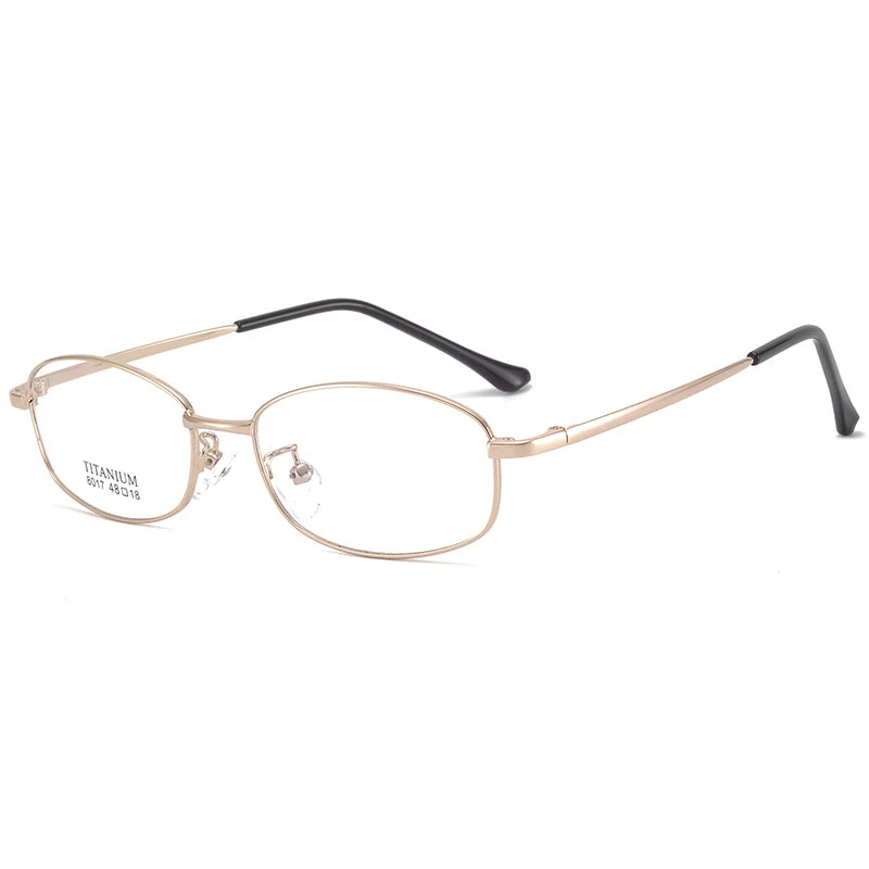 Bclear Women's Full Rim Oval Titanium Alloy Eyeglasses Frame 8017 - Lightweight & Durable Glasses for Work, Reading & Fashion