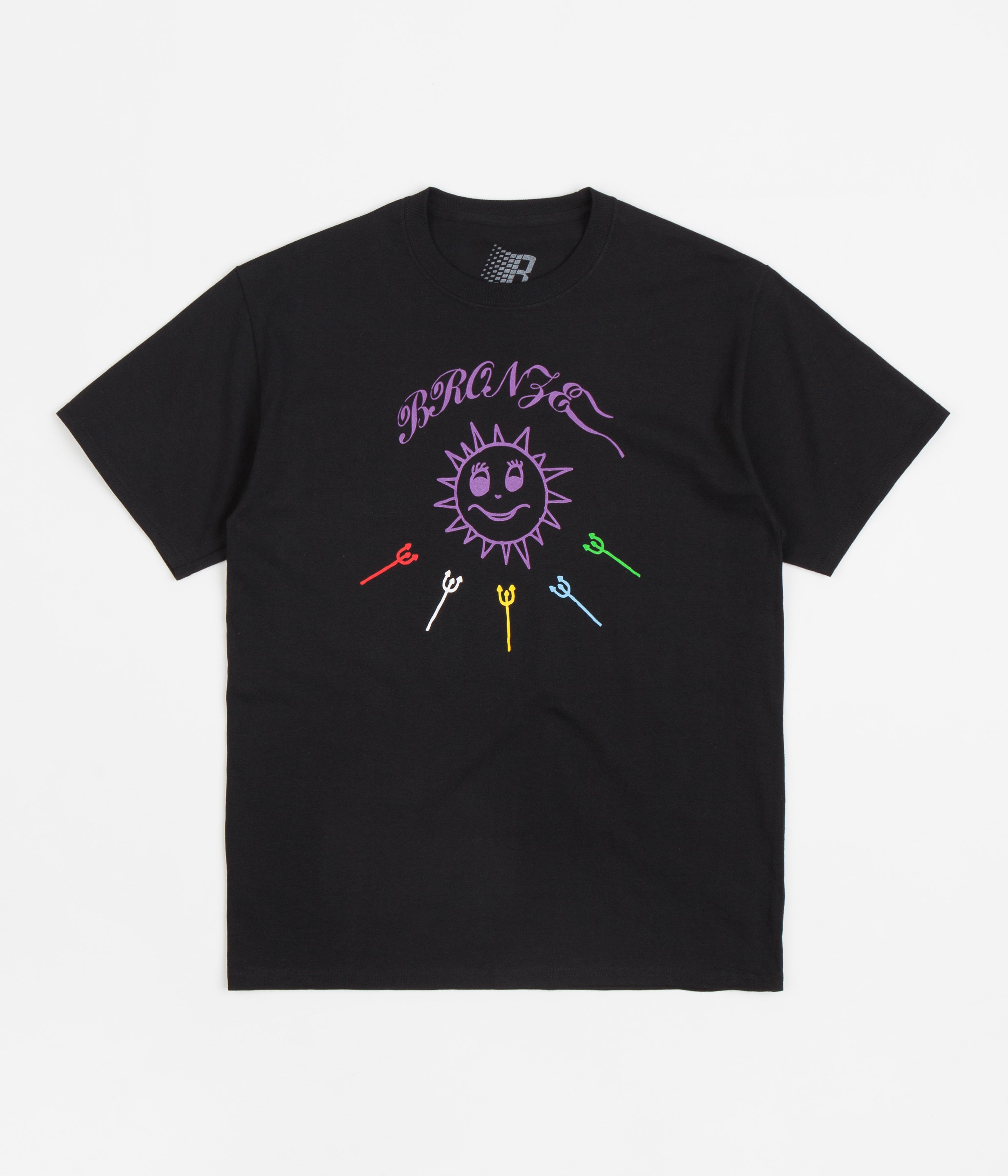 Bronze 56K Rise And Shine Graphic T-Shirt - Black Cotton Tee for Men | Casual Streetwear & Retro Gaming Style