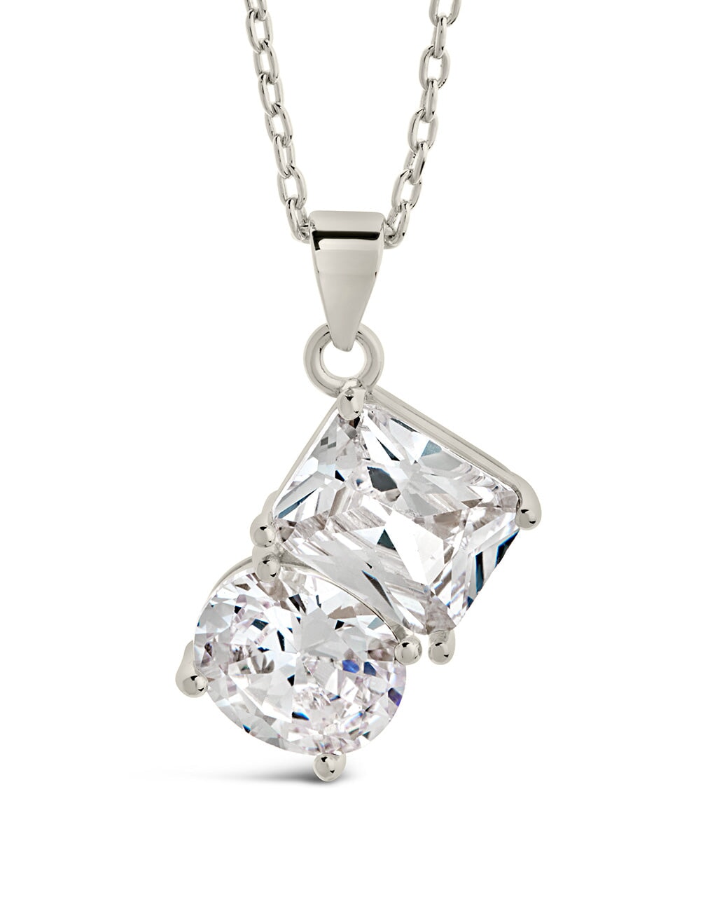 Marla CZ Toi et Moi Pendant Necklace - Elegant Cubic Zirconia Couple Jewelry for Women, Romantic Gift for Anniversary, Valentine's Day & Special Occasions