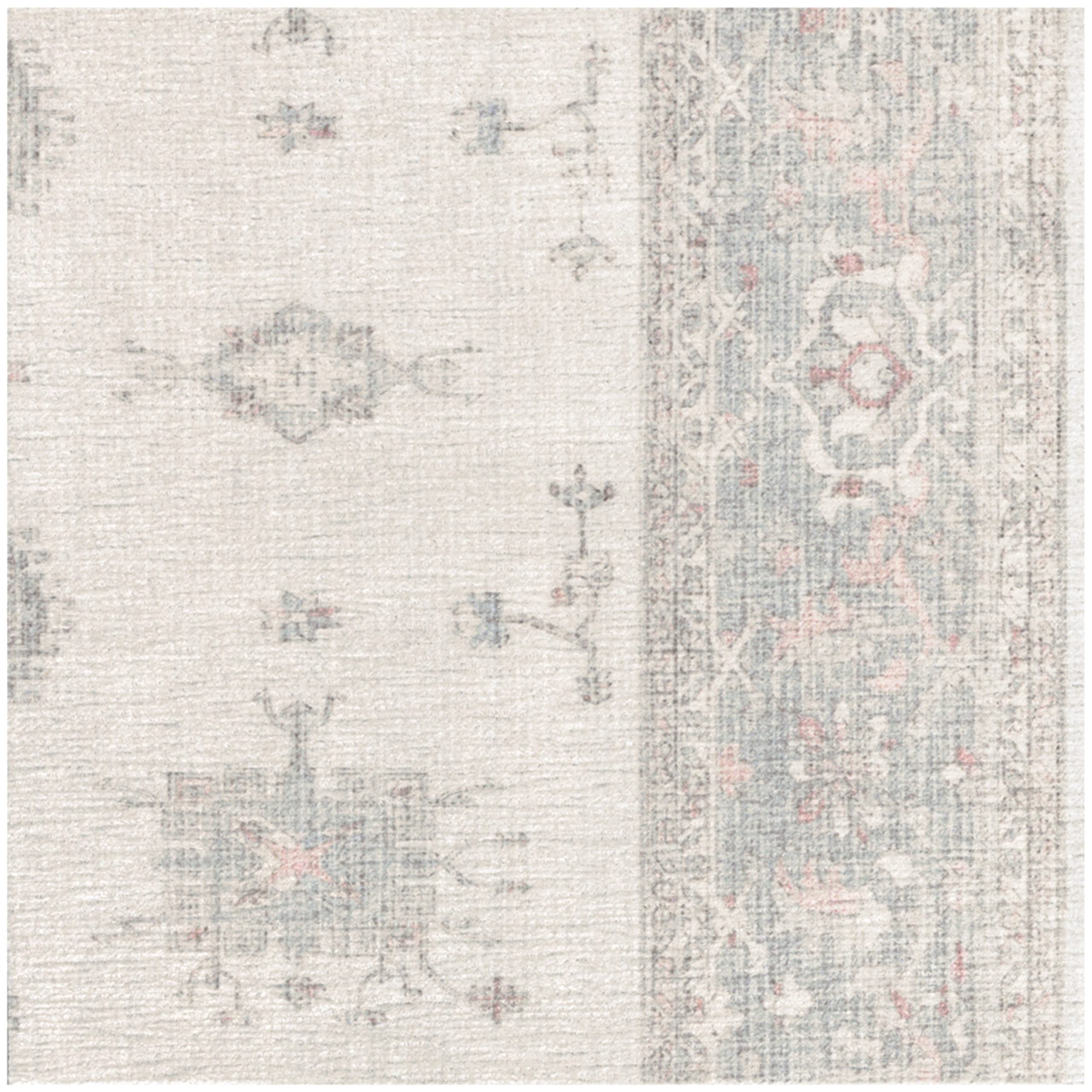 RUGGABLE Verena Washable Runner Rug 2.5'x7' - Stain & Water Resistant Non-Slip Area Rug for Kids Room, Nursery, Playroom - Pet & Child Friendly with Standard Pad - White Opal - Perfect for High Traffic Areas and Family Spaces