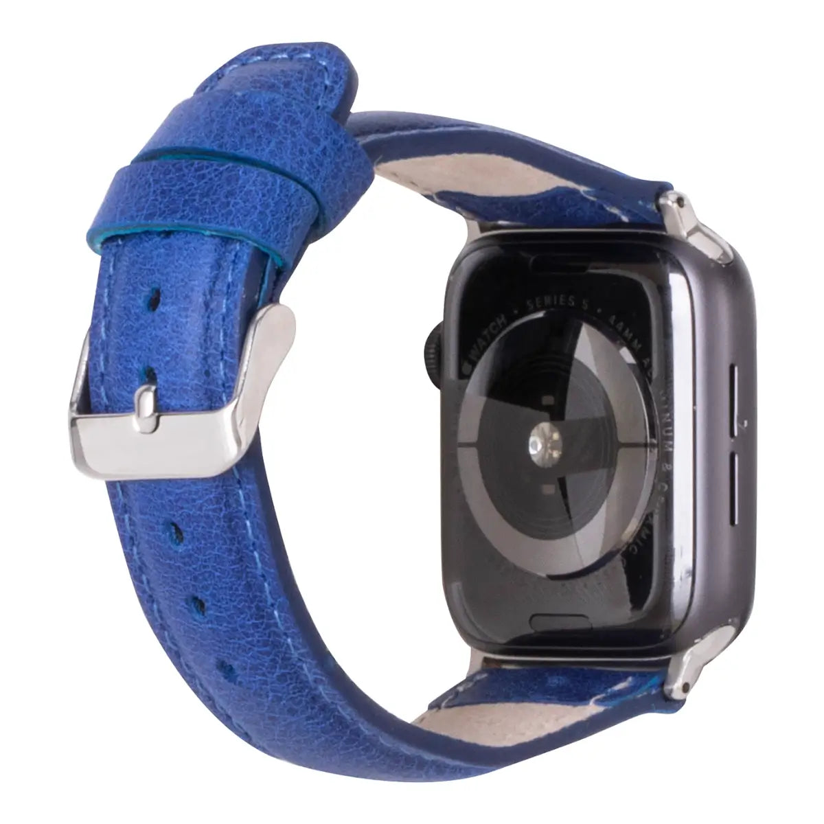 Premium Blue Leather Apple Watch Band - Classic & Durable Strap for Men & Women - Perfect for Work, Gym & Everyday Wear