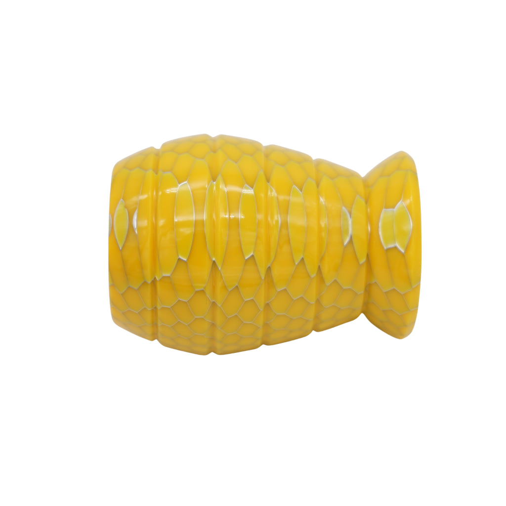 Premium Honey Hive Shaving Brush Handle - Yellow (Fits 24mm, 25mm, 26mm Knots) - Perfect for Wet Shaving & Beard Grooming - Luxury Shaving Accessory for Men