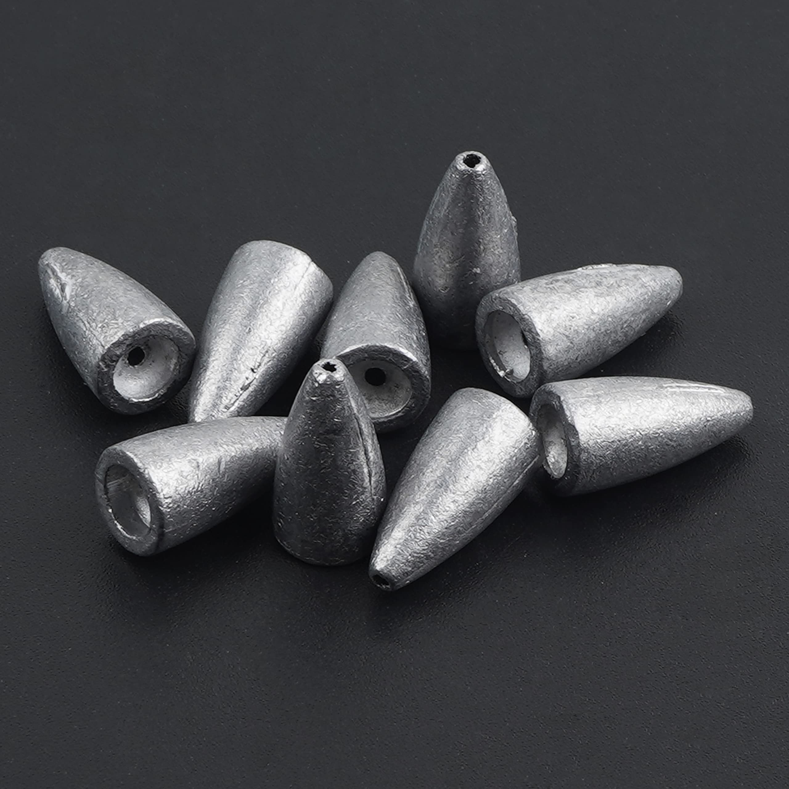 Bullet Fishing Sinkers Weights Kit - 29/83pcs Slip Sinkers for Bass Fishing, Texas Rigs & Saltwater Tackle | Assorted Worm Weights for Freshwater & Saltwater Angling | Perfect for Shore Fishing, Boat Fishing & Tournament Use