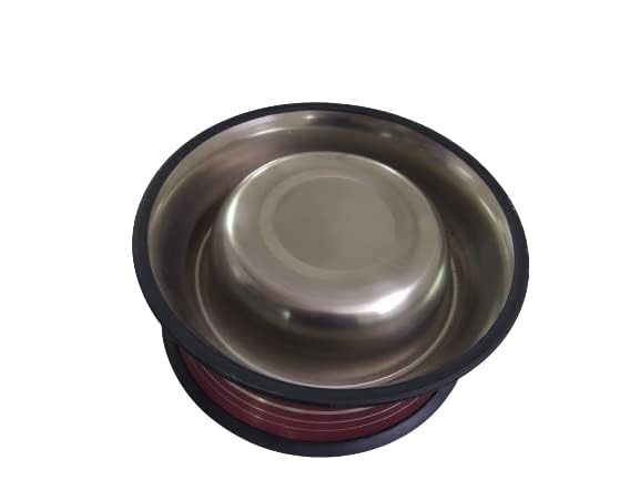 Premium Stainless Steel Dog Bowl with Non-Slip Base - Extra Large Pet Food & Water Dish for Large Breed Dogs - Perfect for Indoor & Outdoor Feeding