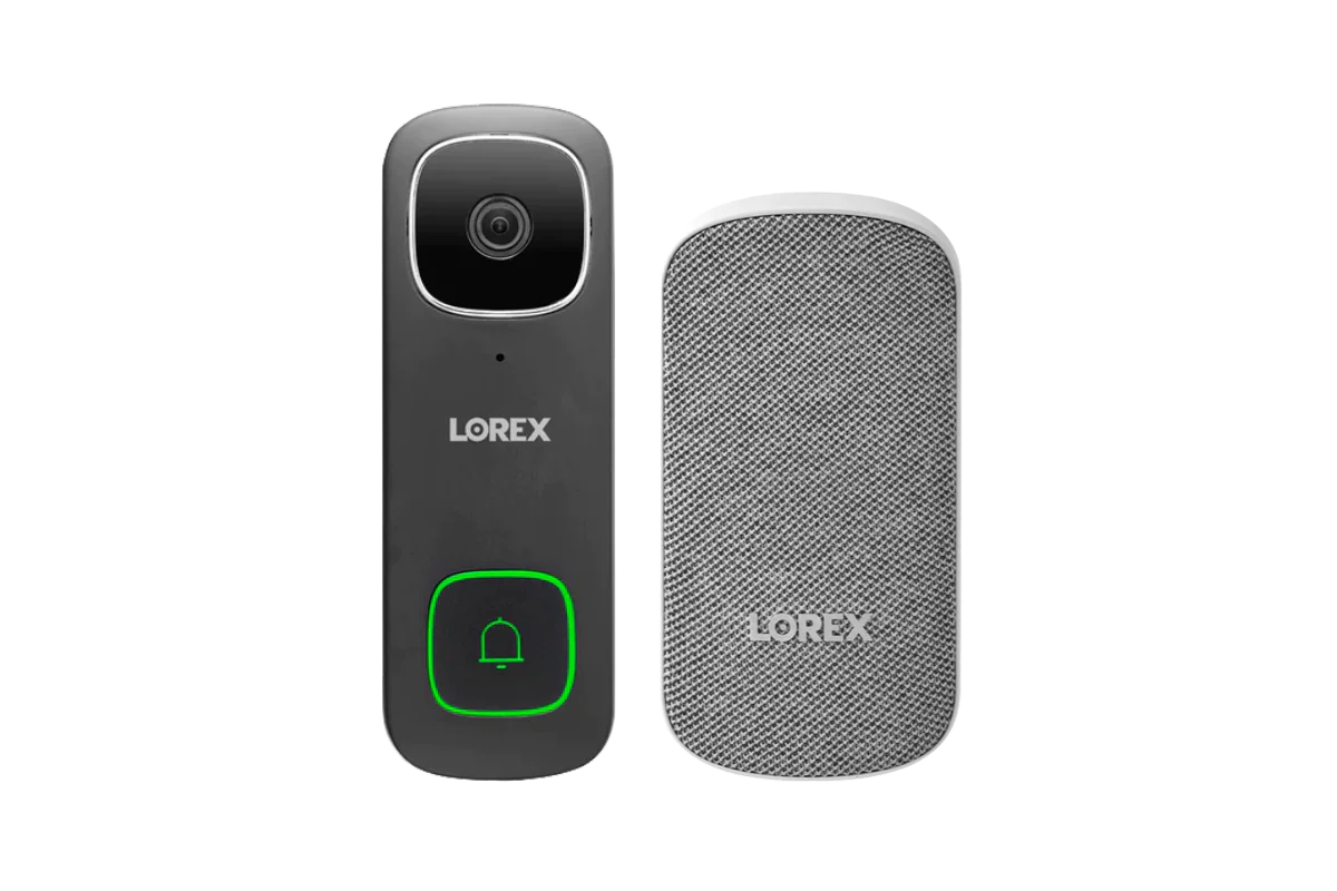 Lorex 2K WiFi Video Doorbell (Wired) with WiFi Chimebox - HD Security Camera, Motion Detection, Night Vision - Perfect for Home & Apartment Front Door Monitoring