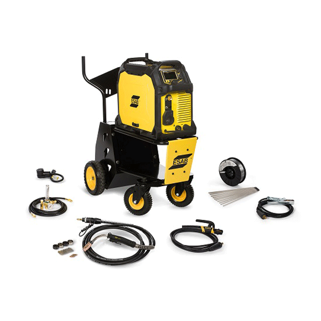 ESAB Rebel EMP 285ic Multiprocess Welder 1 Phase with Single Cylinder Cart - 0558102555 | Portable Welding Machine for Home, Garage & Professional Metal Fabrication
