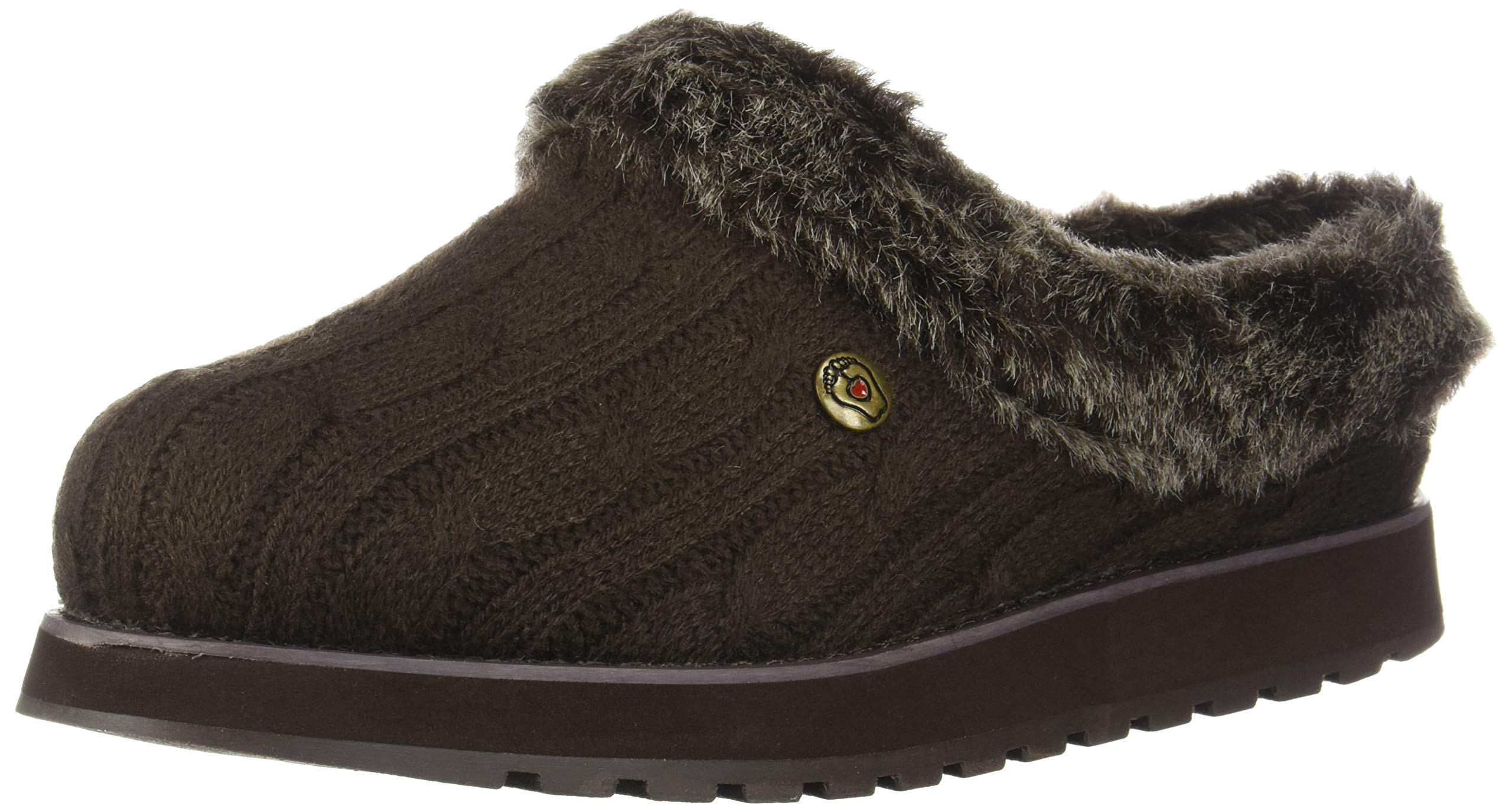 Skechers BOBS Women's Keepsakes Ice Angel Slippers - Cozy Memory Foam House Shoes for Women, Soft Plush Indoor/Outdoor Slippers - Perfect for Relaxing at Home, Lounging, or Quick Errands