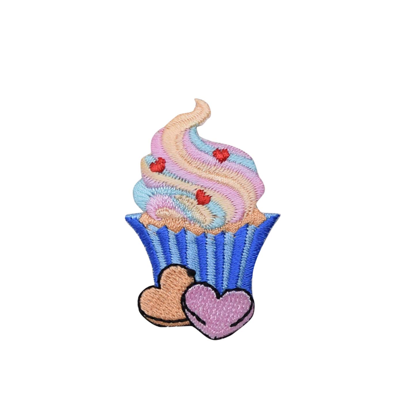 Sweet Heart Candies Embroidered Iron-On Patch for Cupcakes - DIY Baking Decorations, Cake Toppers, Scrapbooking & Sewing Crafts