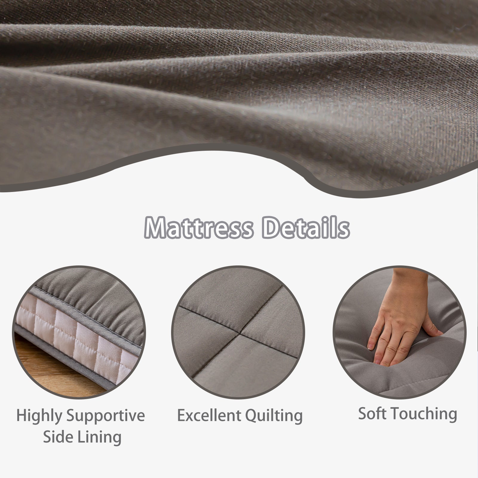 MAXYOYO 32 x 75 Inch Cot Size Futon Mattress - Foldable Floor Mattress, Tatami Mat for Guest Bed, Camping & Home Decor | Comfortable & Space-Saving Sleeping Solution