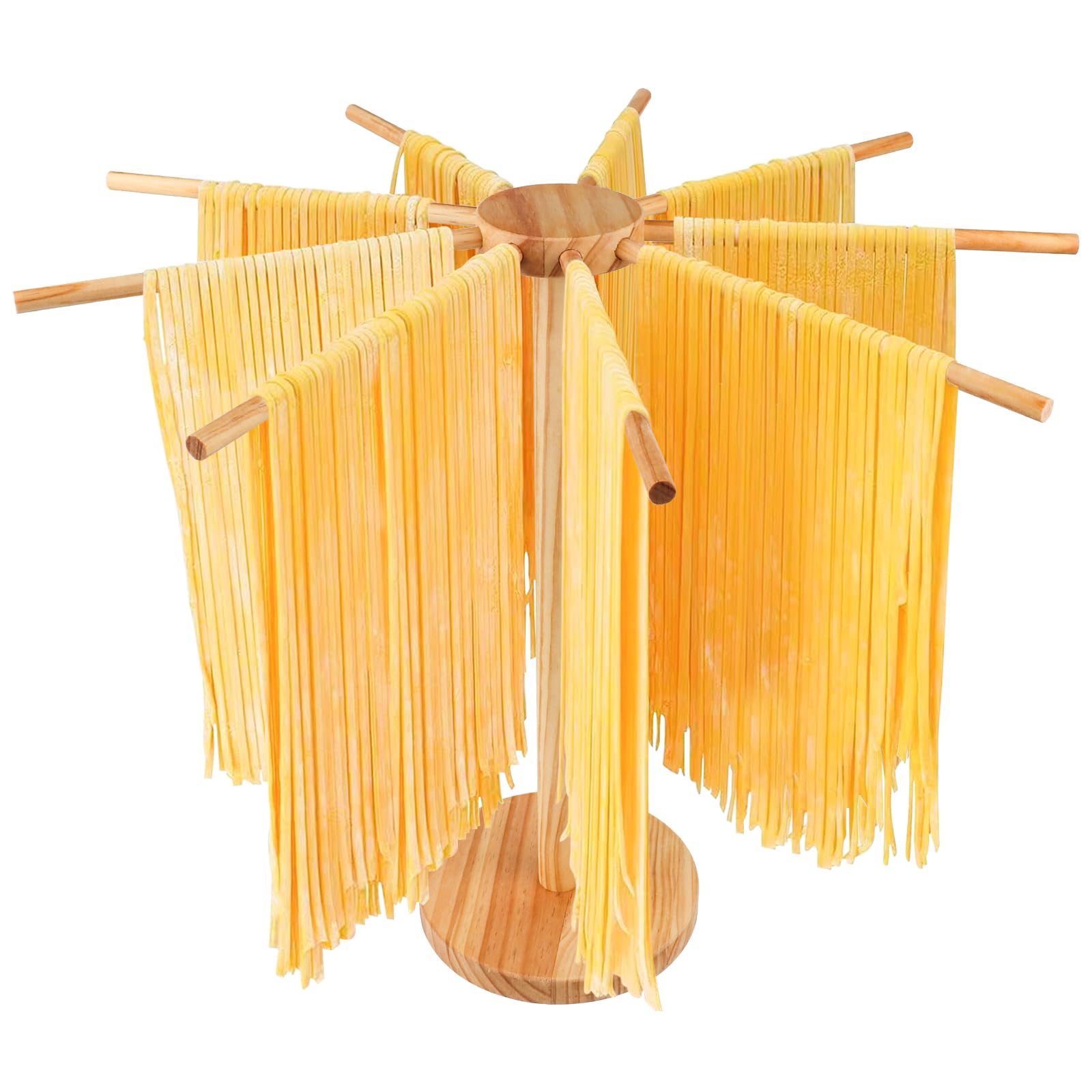 Premium Large Wooden Pasta Drying Rack - Detachable Spaghetti, Fettuccine & Tagliatelle Dryer for Homemade Noodles | Perfect for Italian Cuisine, Kitchen Storage & Artisan Pasta Making