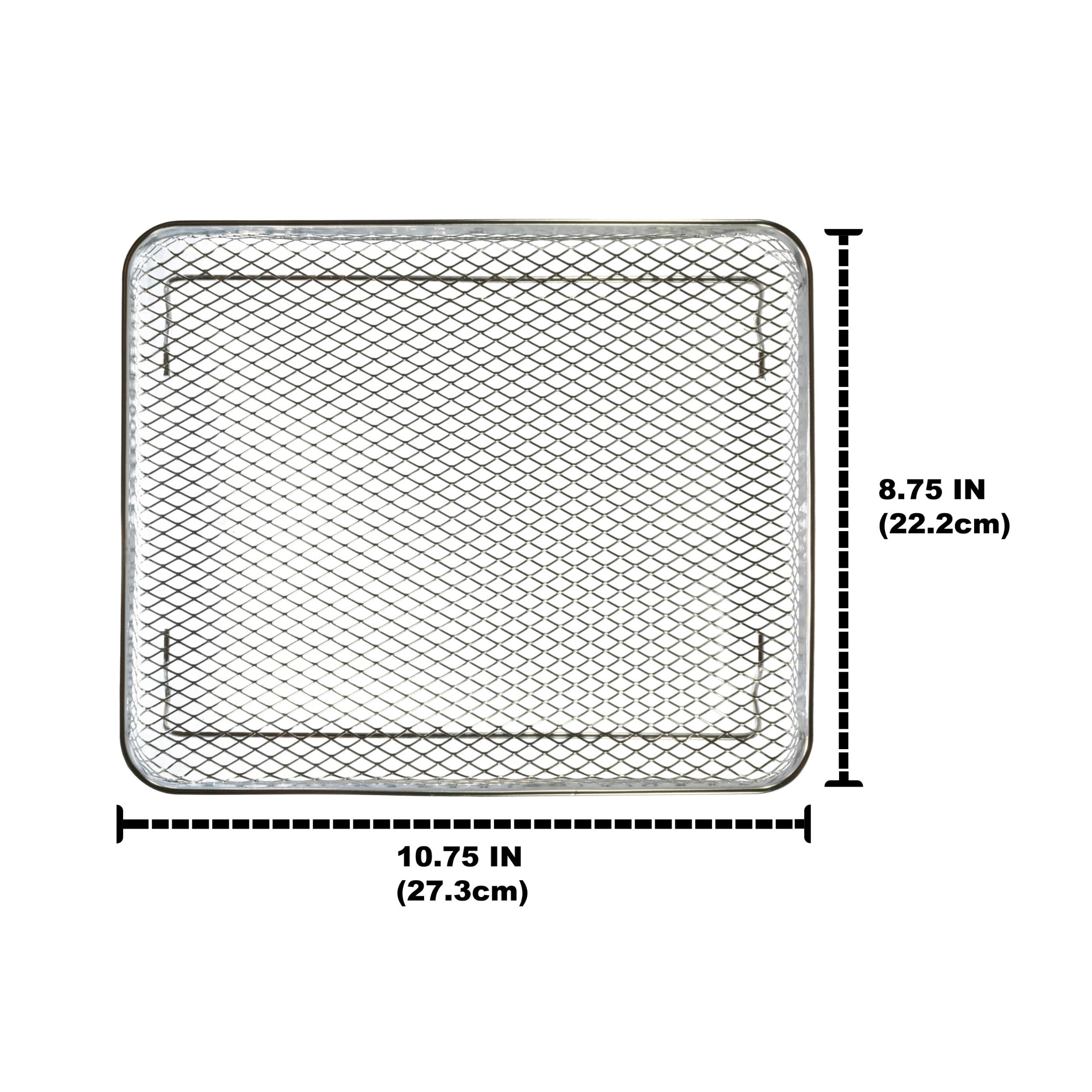 Univen Premium Stainless Steel Air Fryer Basket Replacement - Compatible with Cuisinart TOA-26 & TOA-28 Air Fryer Ovens | Durable, Non-Stick & Easy to Clean | Perfect for Healthy Frying, Roasting & Baking at Home