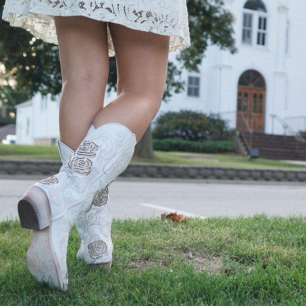 Soto Boots Turquoise Rose Country Cowgirl Boots M50032 - Western Style Ankle Boots for Women, Comfortable & Fashionable - Perfect for Rodeo, Line Dancing, and Country Music Festivals