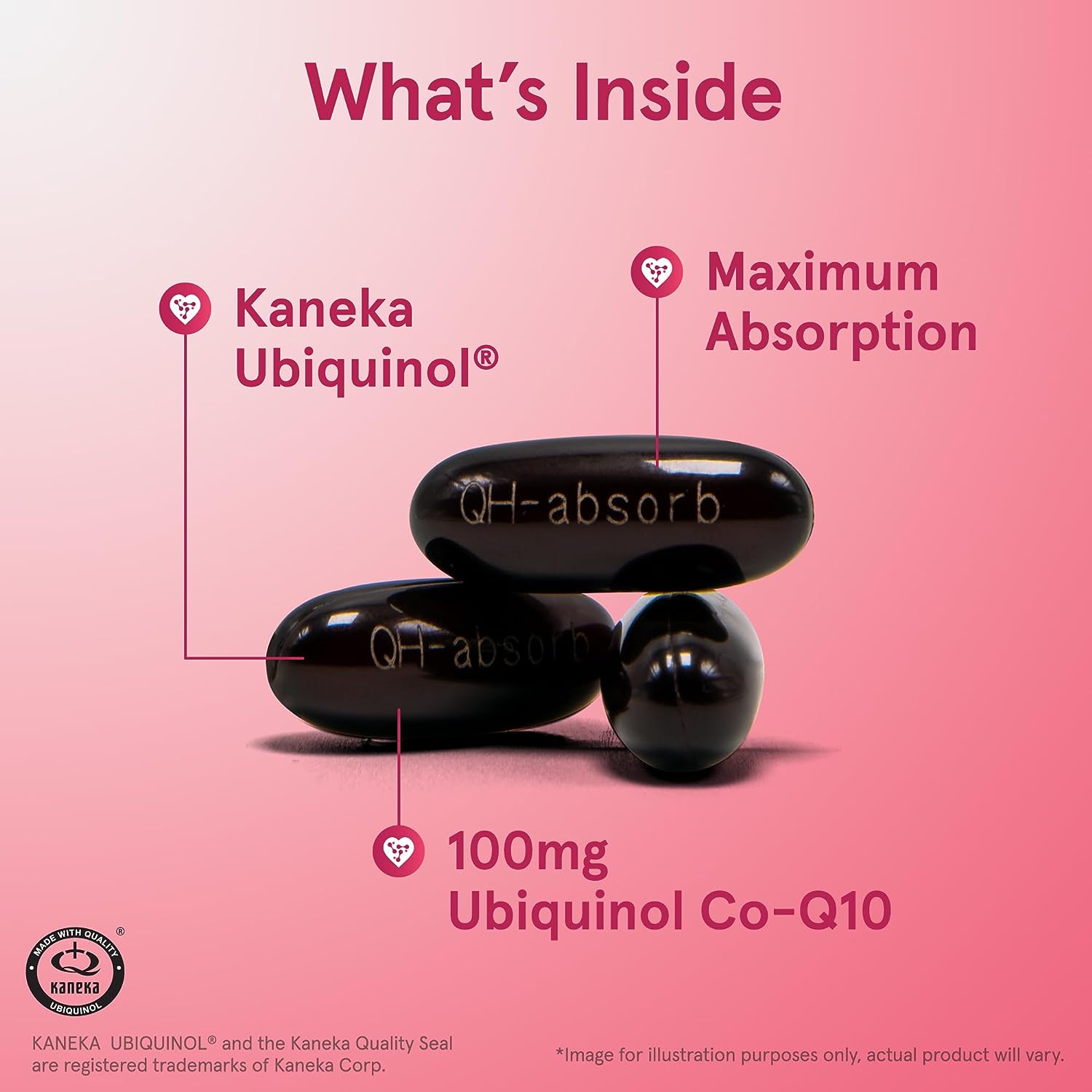 Jarrow Formulas QH-Absorb Ubiquinol 100mg Softgels - Premium CoQ10 Supplement for Heart Health & Energy Support - Ideal for Athletes & Active Lifestyles