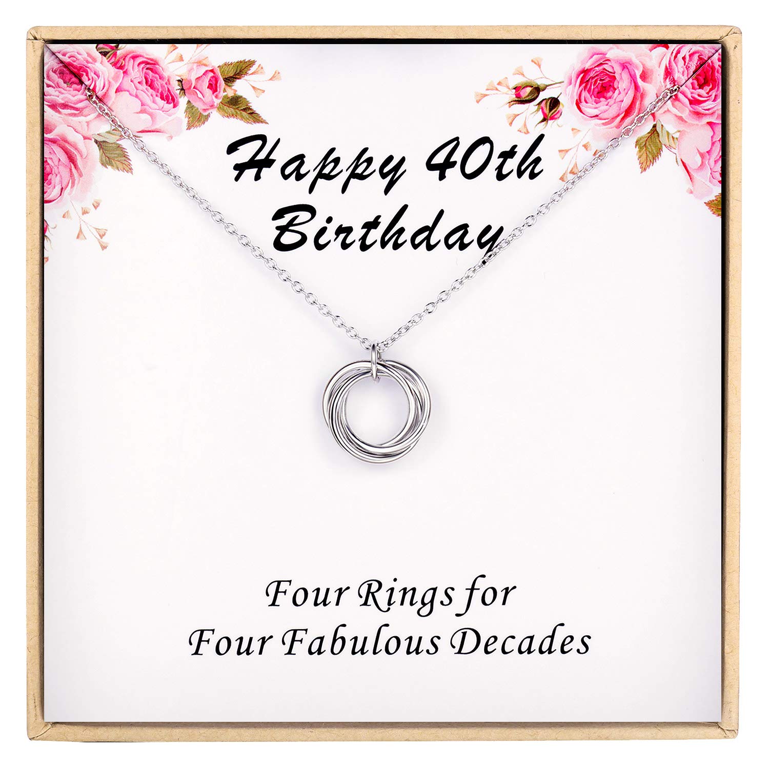 30th 40th 50th 60th 70th 80th 90th Birthday Necklace for Women - 925 Sterling Silver Jewelry Gift - Perfect for Milestone Birthdays, Anniversaries & Special Occasions