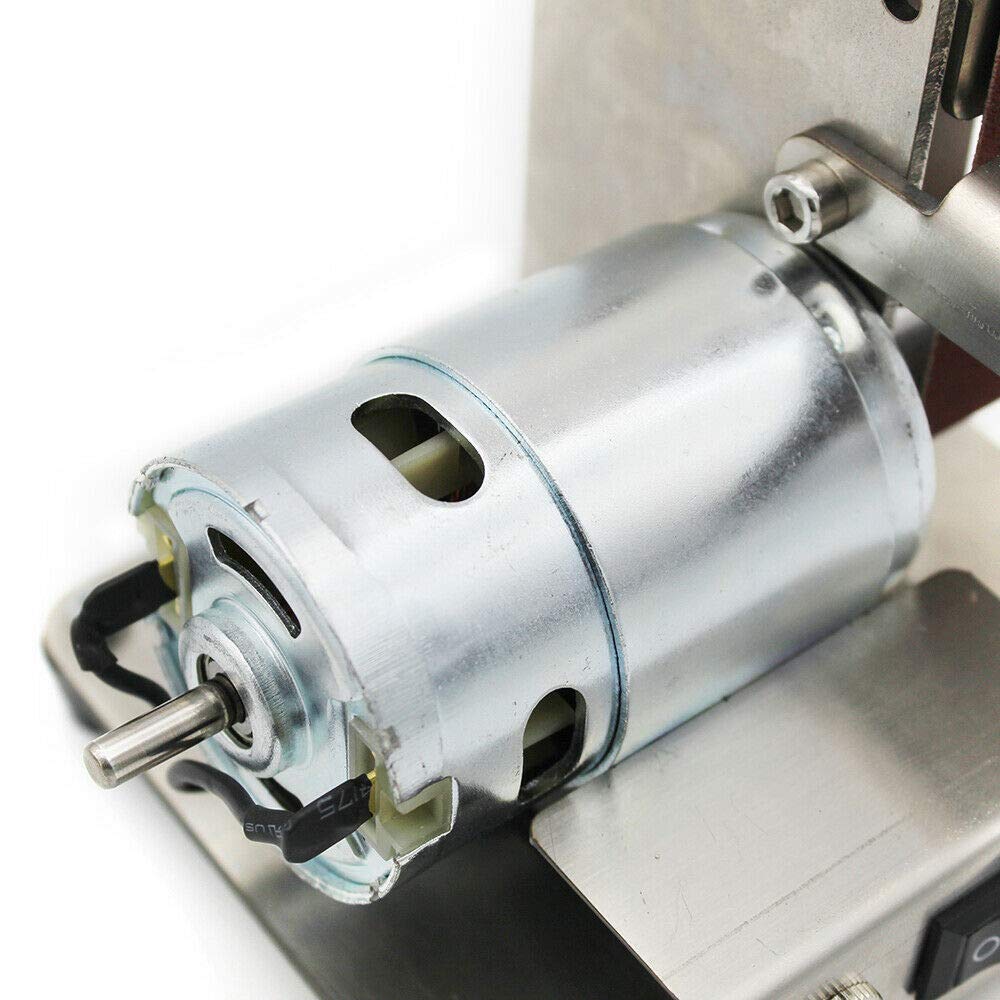 300W Mini Electric Belt Sander - Compact DIY Grinding & Polishing Machine for Metal/Wood | Desktop Multifunctional Grinder for Home Workshop, Jewelry Making & Craft Projects