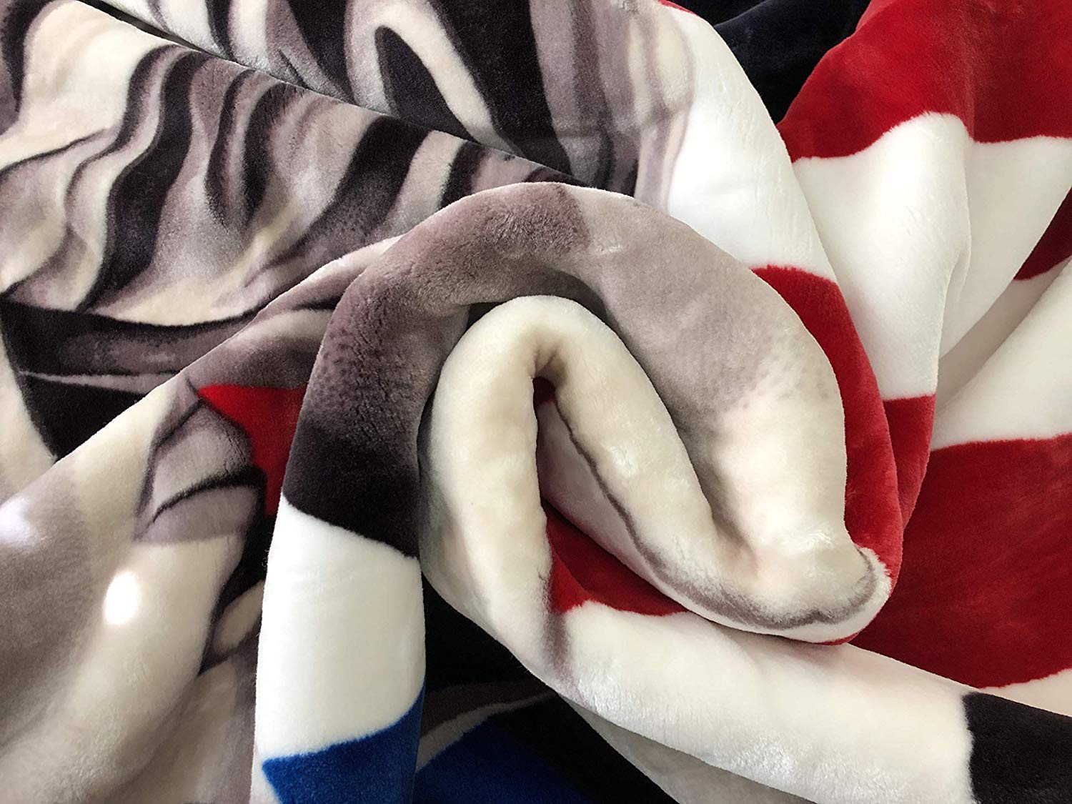 Solaron American Flag Korean Mink Throw Blankets - Soft Luxury Blanket for Bed, Couch & Outdoor Use - Patriotic Decor for Home, Camping & Gifts
