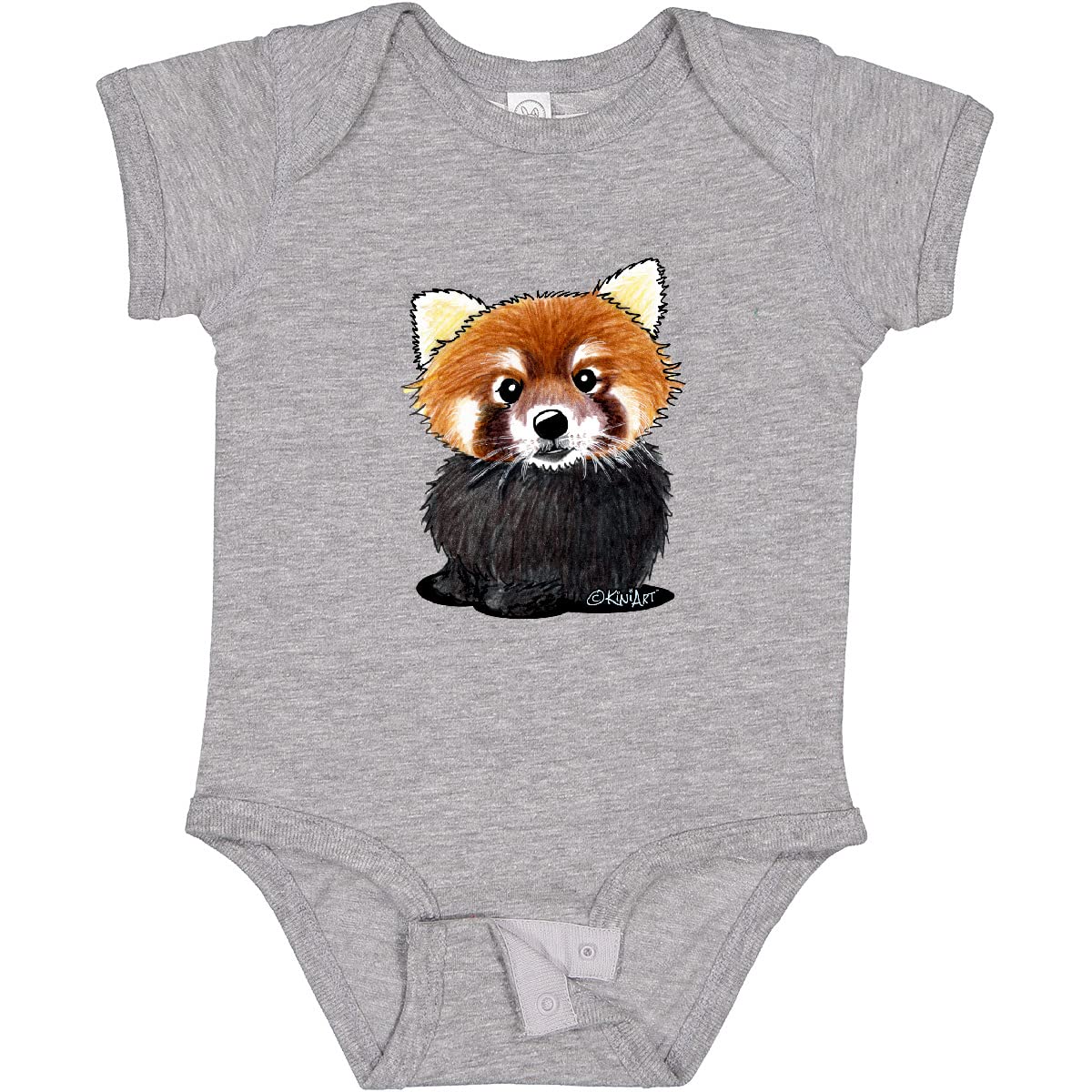 Inktastic KiniArt Red Panda Baby Bodysuit - Cute Animal Print Onesie for Infants & Toddlers - Perfect for Playdates, Photo Shoots & Everyday Wear