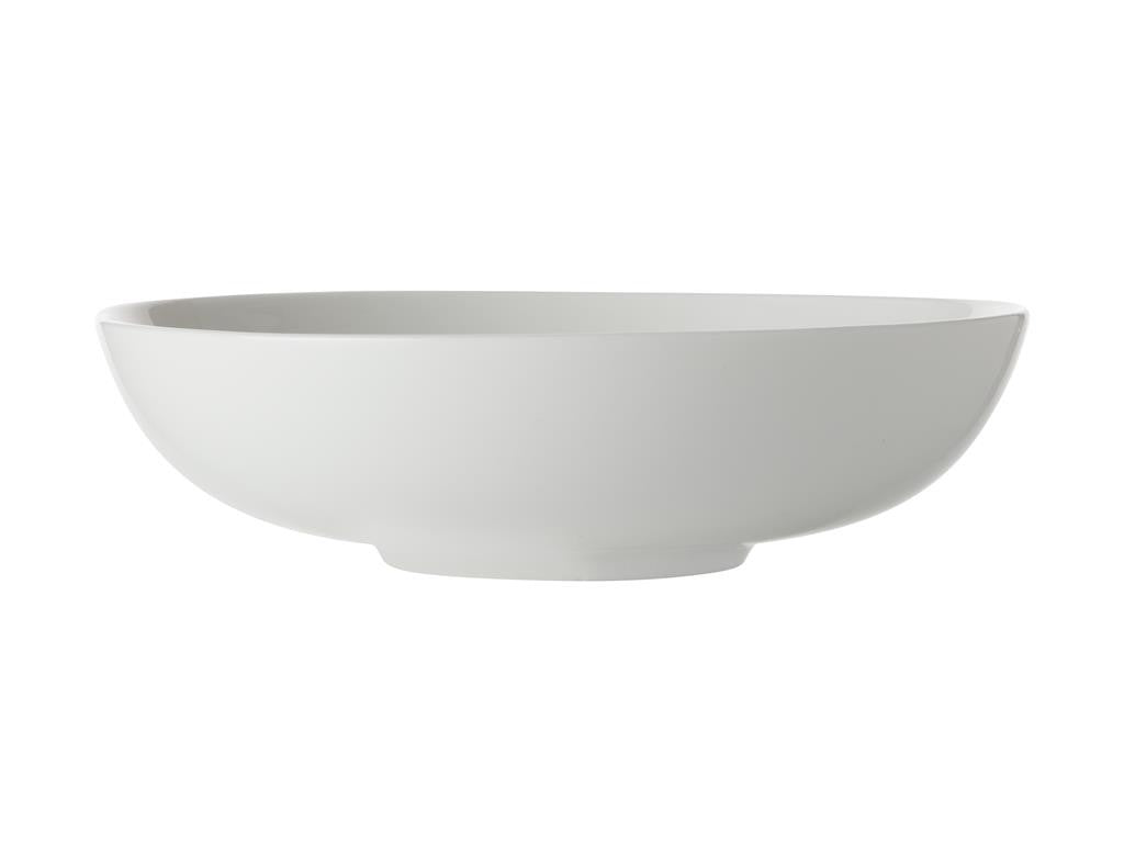 Maxwell & Williams White Basics Coupe Bowl Shallow 18.5cm - Elegant Ceramic Serving Dish for Soup, Salad, Dessert | Perfect for Dining, Entertaining & Home Decor