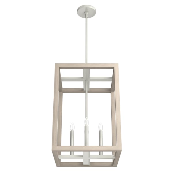 Hunter Squire Manor 4-Light 15-Inch Brushed Nickel Pendant Light - Perfect for Kitchen Island, Dining Room, or Entryway Lighting