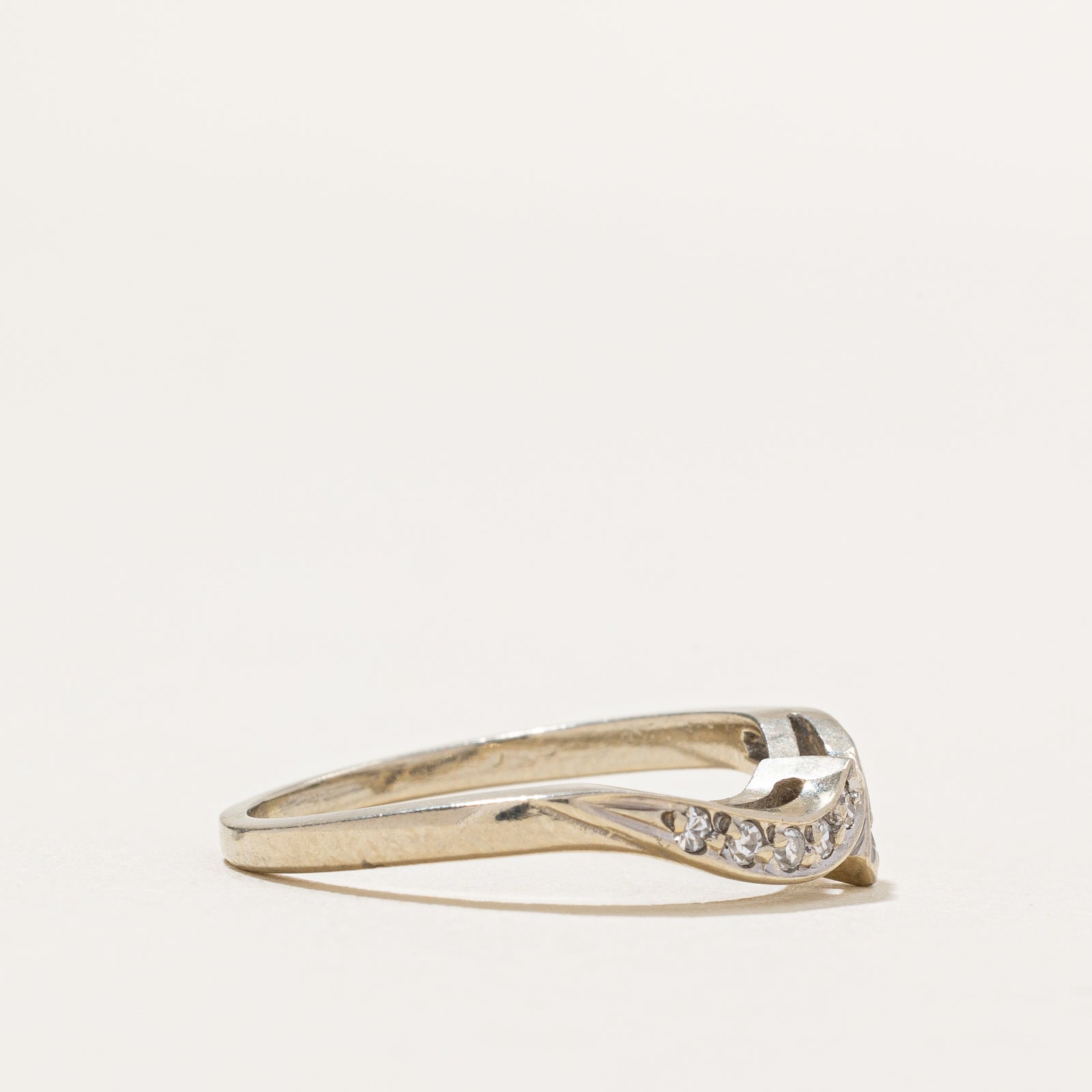0.05ctw Diamond Contour Ring - Size 5.75 - Elegant Wedding Band, Anniversary Gift, or Everyday Jewelry for Women