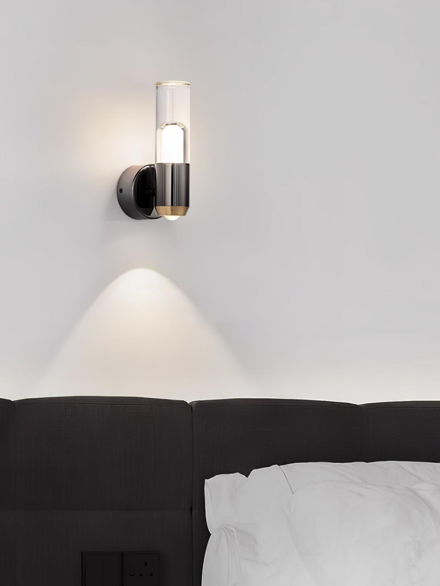 Modern Cylindrical Wall Sconce - Sleek Contemporary Lighting Fixture for Bedroom, Living Room, and Hallway Decor