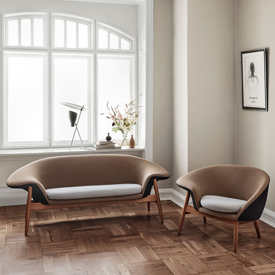 Hans Olsen Fried Egg Sofa - Modern Nordic Lounge Chair for Living Room, Bedroom & Office - Cozy Mid-Century Design with Warm Fabric