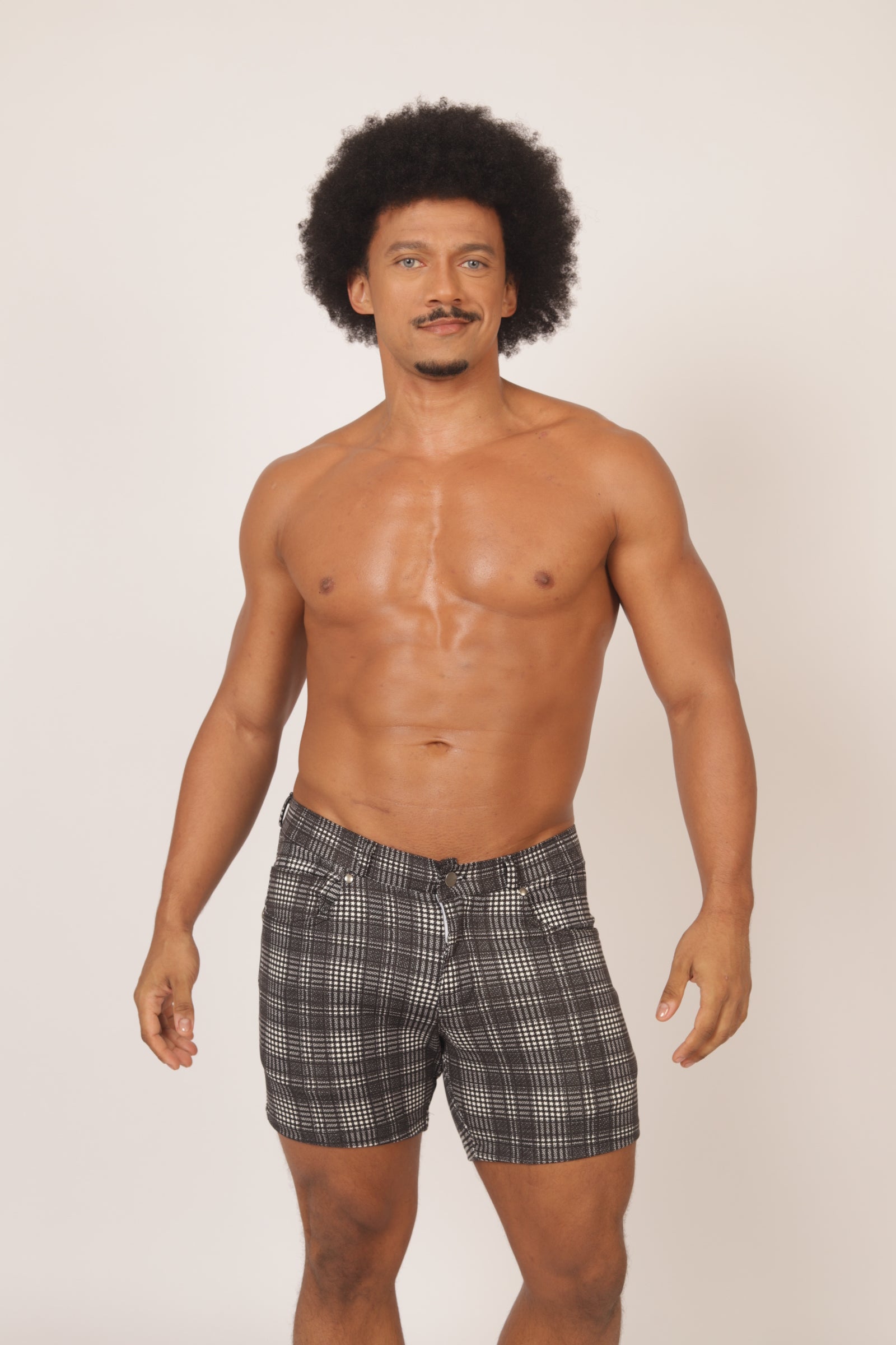 Gigo Social 5 Stretch Shorts for Men - Comfortable Grey/Black Athletic Shorts - Perfect for Gym, Running & Casual Wear