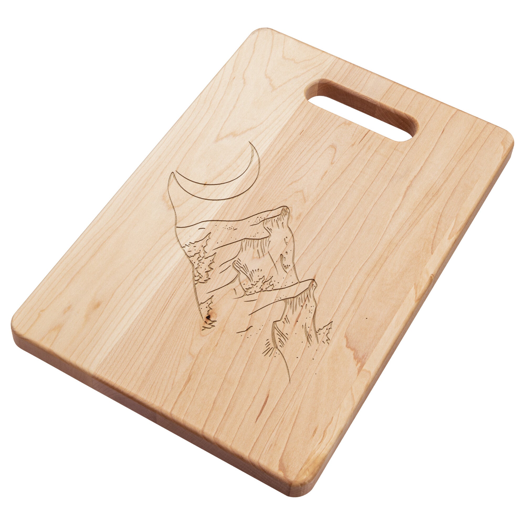 Premium Maple Wood Cutting Board - Durable Kitchen Chopping Board with Juice Groove - Perfect for Serving Cheese, Charcuterie & Bread - Ideal for Home, Cabin & Lodge Decor