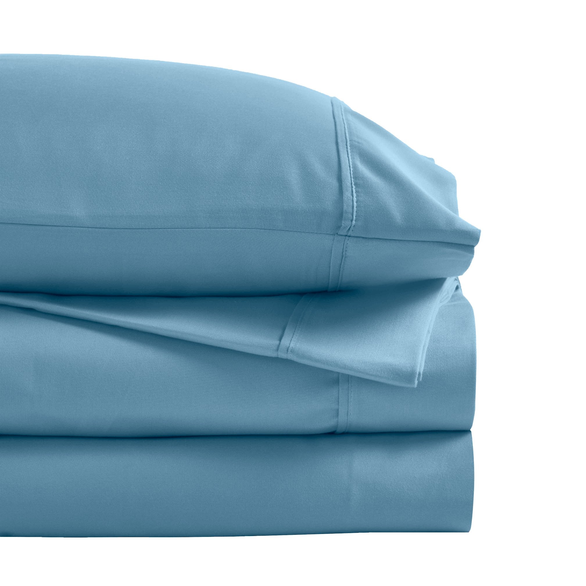1200 Thread Count Cotton Rich Solid Deep Pocket Bed Sheet Set - Queen Size, Ultra Soft & Breathable - Perfect for Luxury Hotels, Guest Rooms & Master Bedrooms