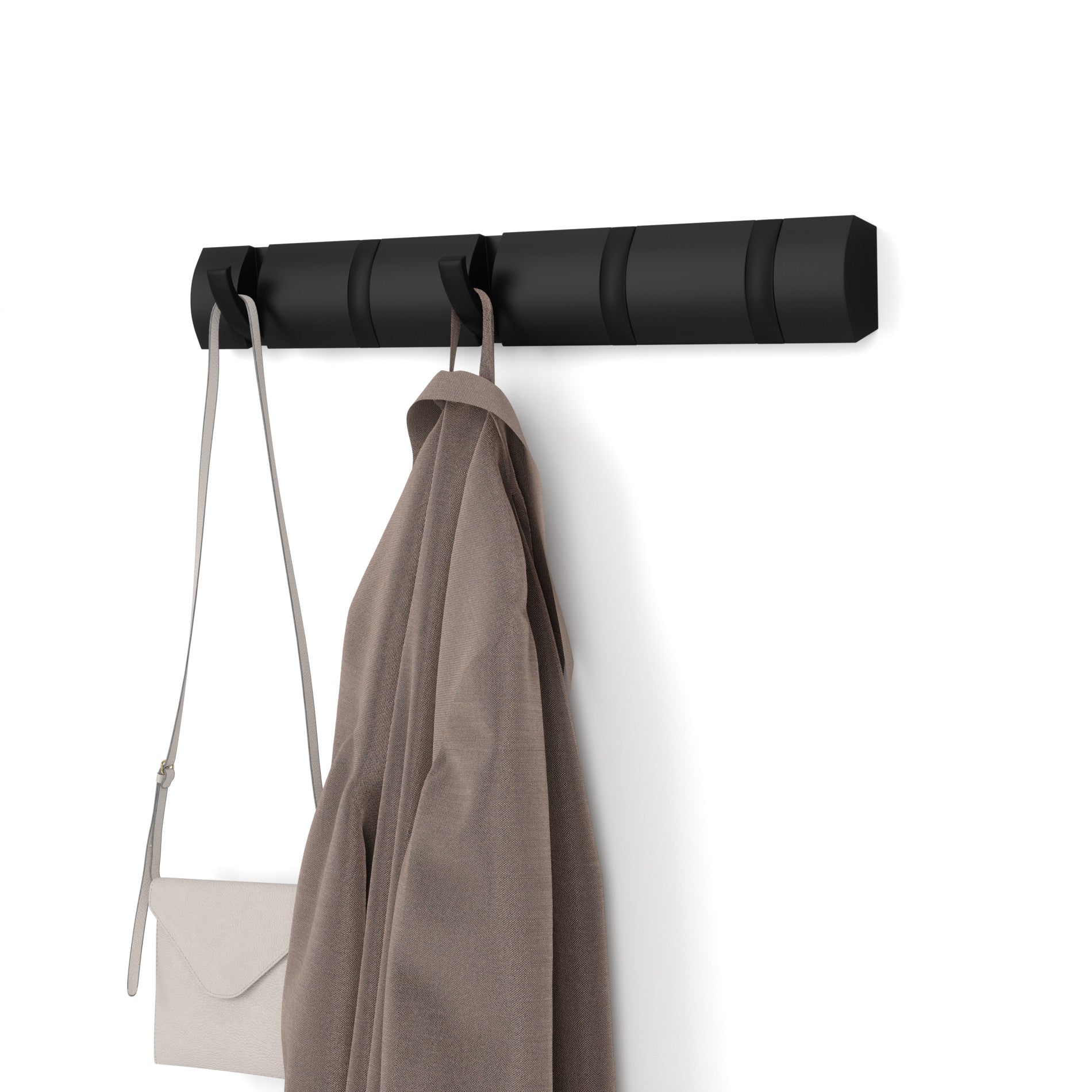 Flip 5 Wall Hook - Heavy Duty Adhesive Hooks for Hanging Decor, Keys & Towels - Perfect for Bathroom, Kitchen & Bedroom Organization