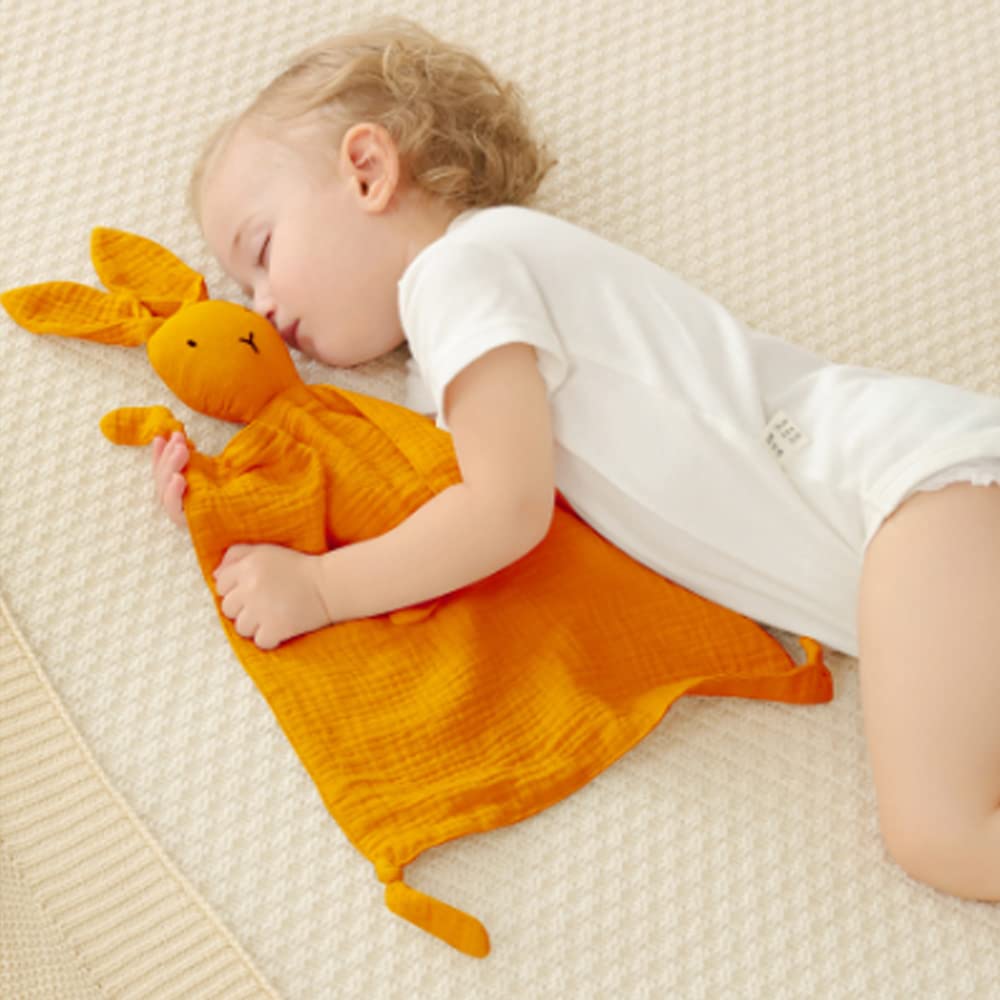 Soft Baby Security Blanket & Lovey - Unisex Rabbit Stuffed Animal Snuggle Toy for Newborn Boys & Girls | Perfect Baby Shower Gift & Comfort Blanket for Naptime, Travel & Cuddling