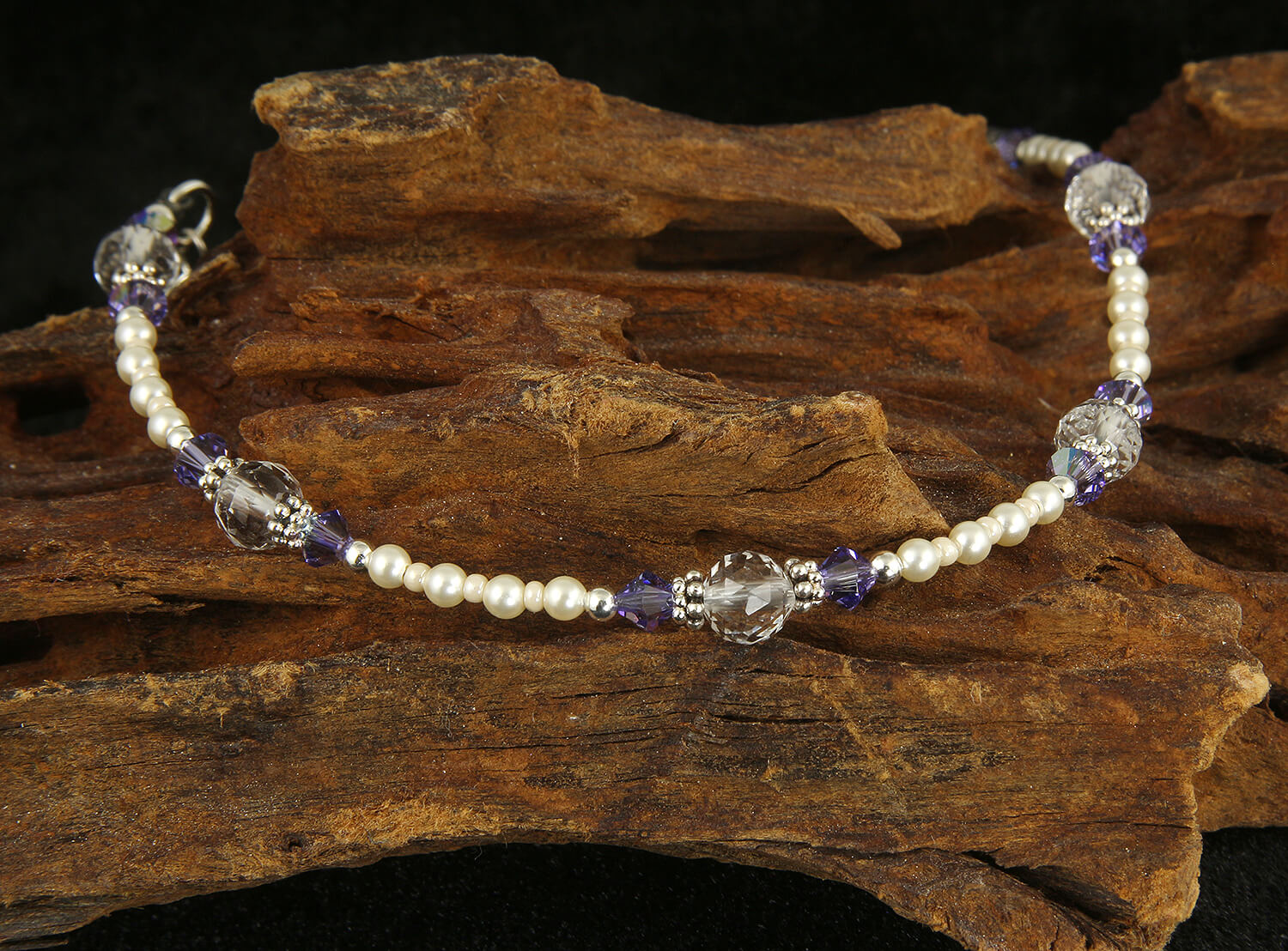 Natural Tanzanite Crystal Beaded Anklet for Women - Elegant Adjustable Ankle Bracelet for Beach, Wedding & Boho Fashion Accessories