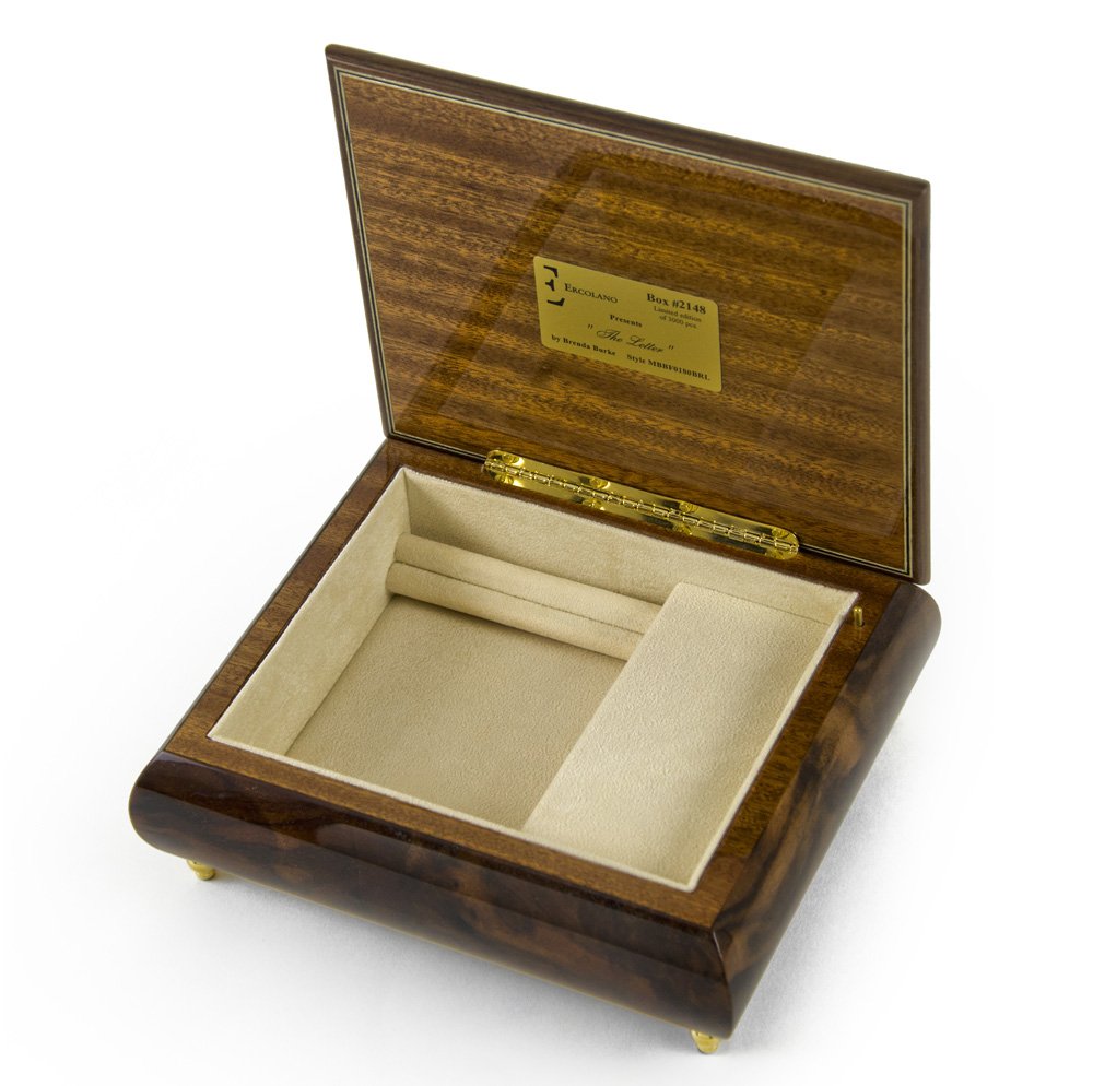 Handcrafted Ercolano Music Box - The Letter by Brenda Burke & Classic Love Songs - Perfect Romantic Gifts for Weddings, Anniversaries, Valentine's Day & Special Moments