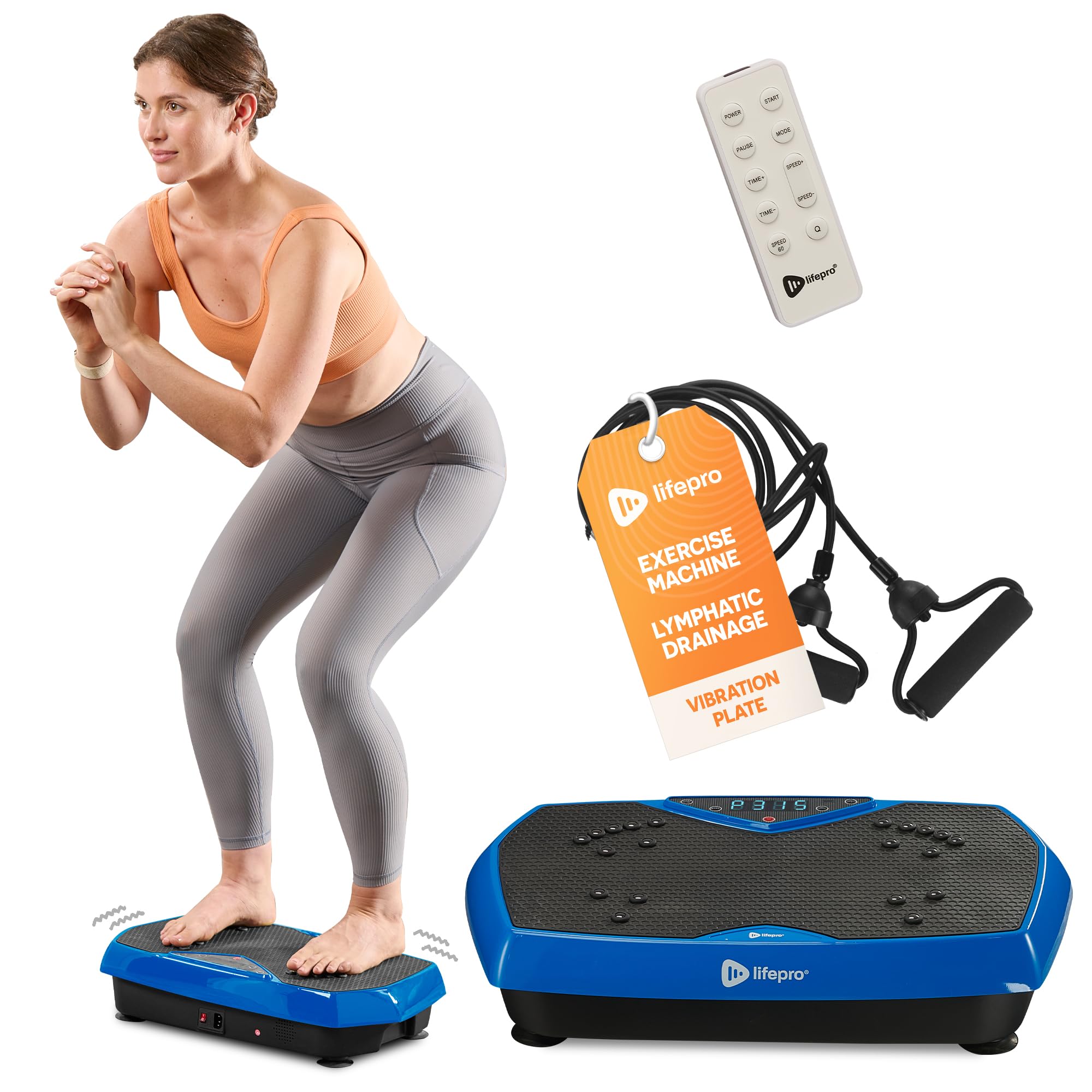 Lifepro Vibration Plate Exercise Machine with Magnetic Acupoints - Full Body Vibration Platform for Weight Loss, Muscle Toning & Lymphatic Drainage - Portable Home Gym Equipment for Beginners, Recovery & Fitness - Perfect for Home Workouts, Physical Therapy & Relaxation